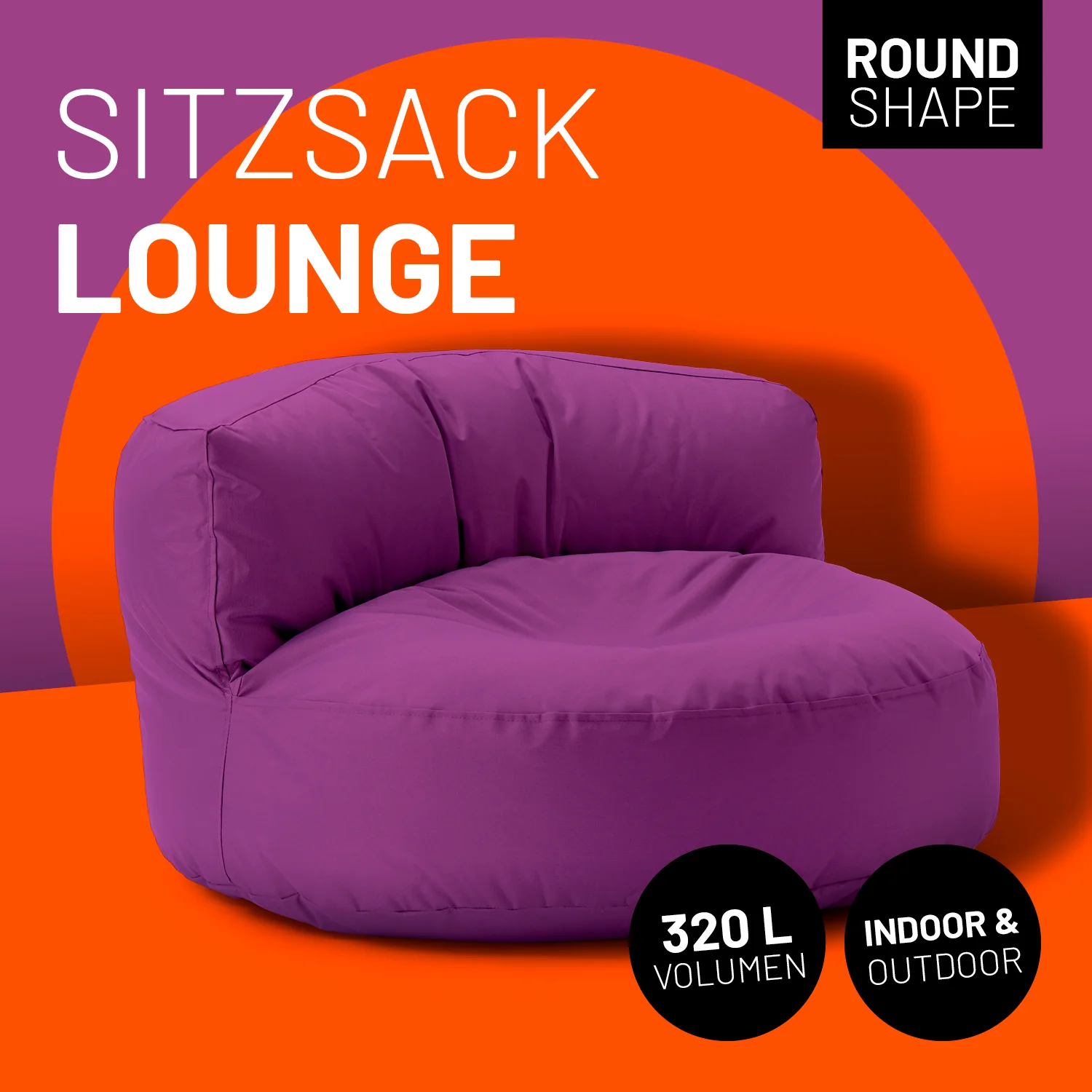 Sitzsack Lounge (320 L) - indoor & outdoor - Lila - Image 2