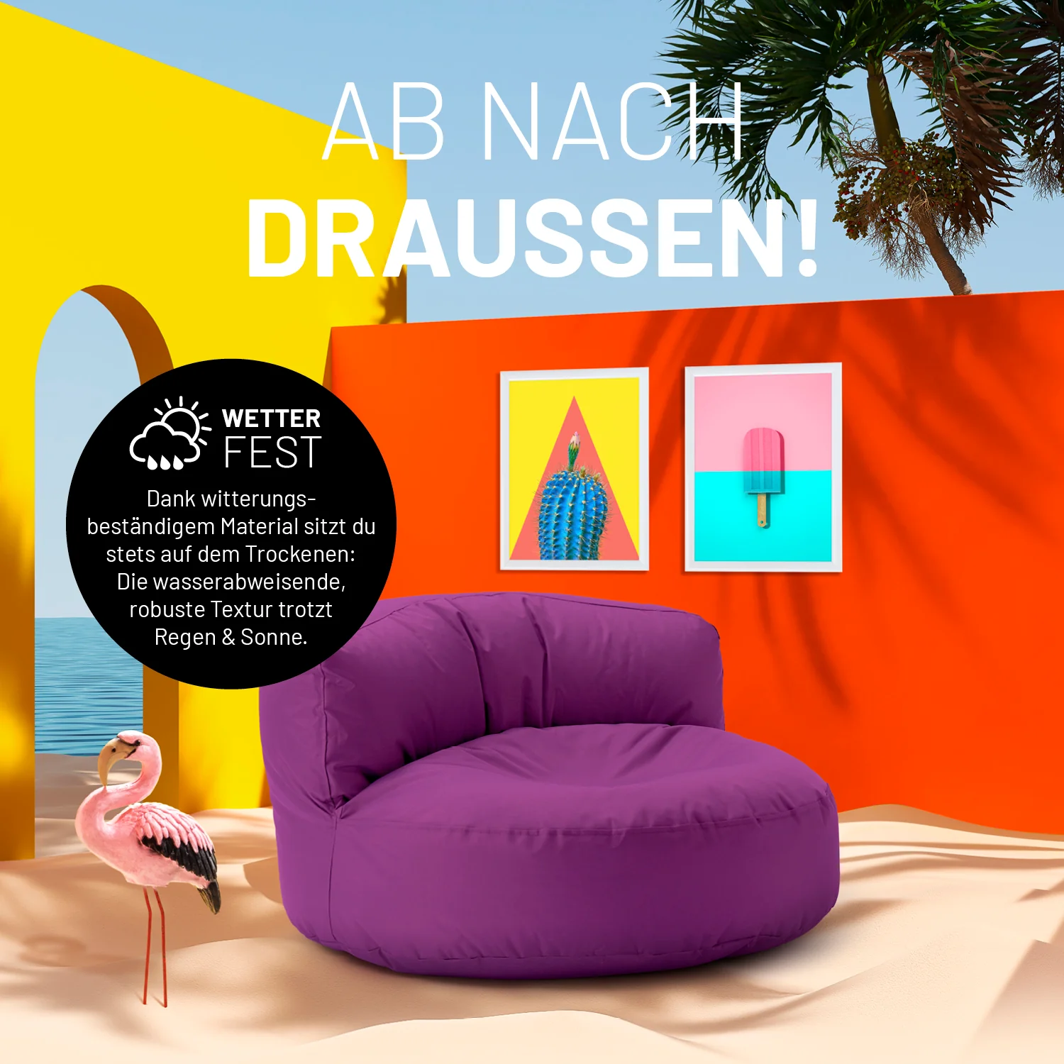 Sitzsack Lounge (320 L) - indoor & outdoor - Lila - Image 6