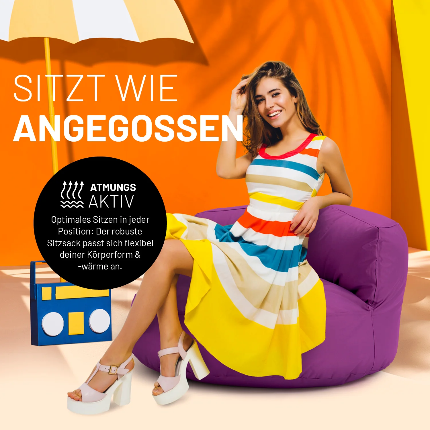 Sitzsack Lounge (320 L) - indoor & outdoor - Lila - Image 7
