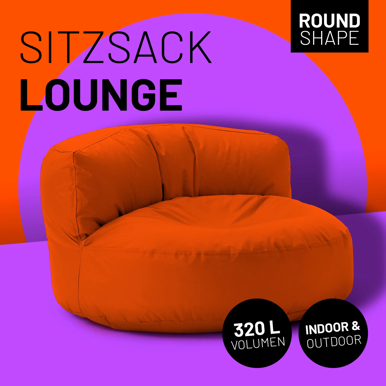 Sitzsack Lounge (320 L) - indoor & outdoor - Orange - Image 2