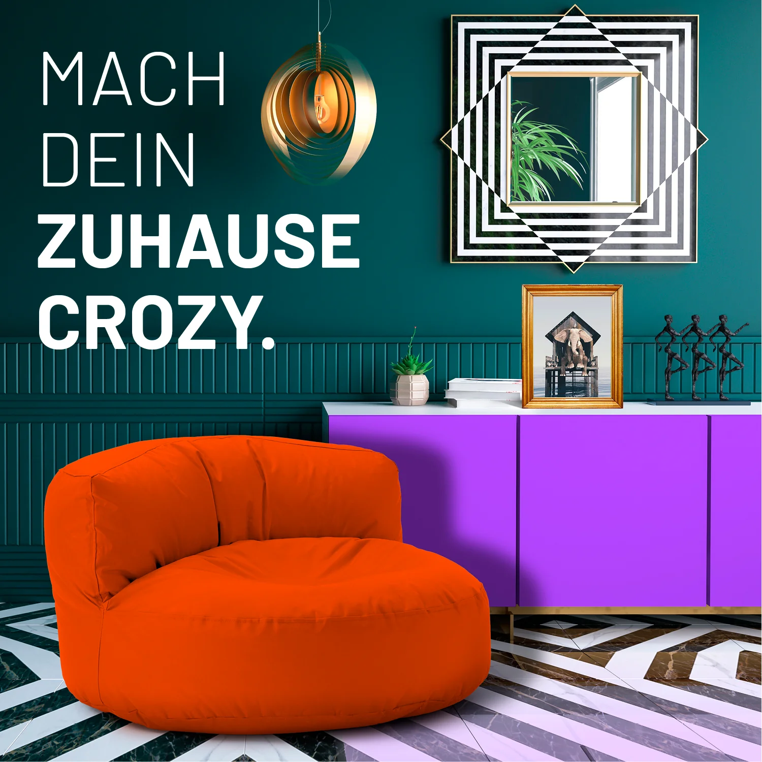 Sitzsack Lounge (320 L) - indoor & outdoor - Orange - Image 3