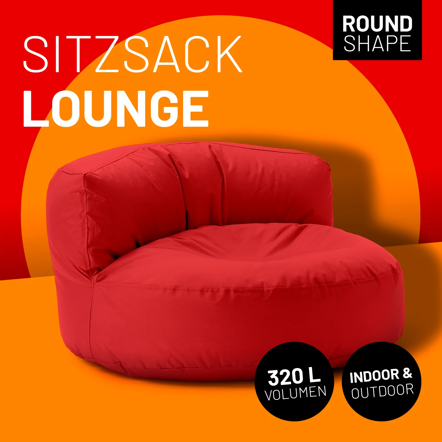 Sitzsack Lounge (320 L) - indoor & outdoor - Rot - Image 2