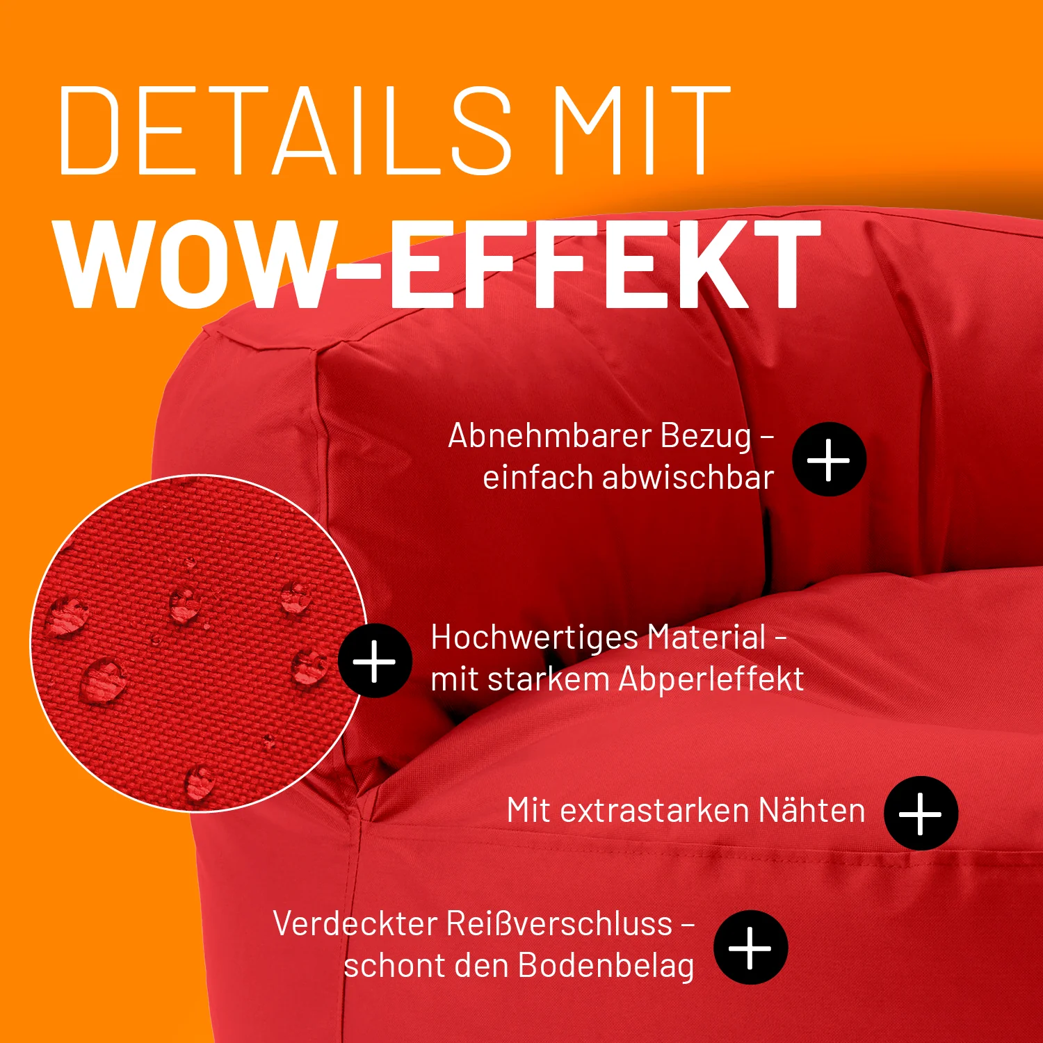 Sitzsack Lounge (320 L) - indoor & outdoor - Rot - Image 5