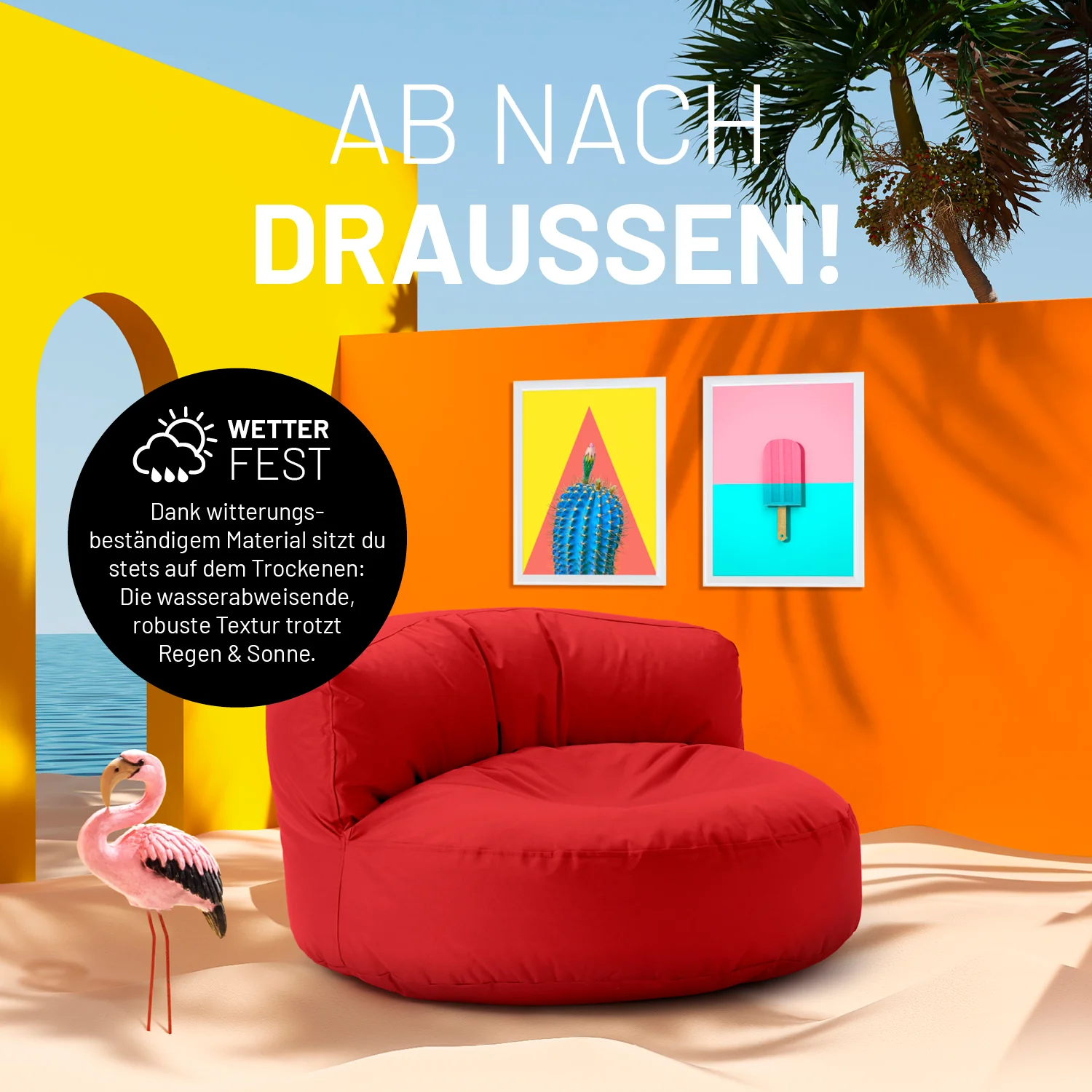 Sitzsack Lounge (320 L) - indoor & outdoor - Rot - Image 6