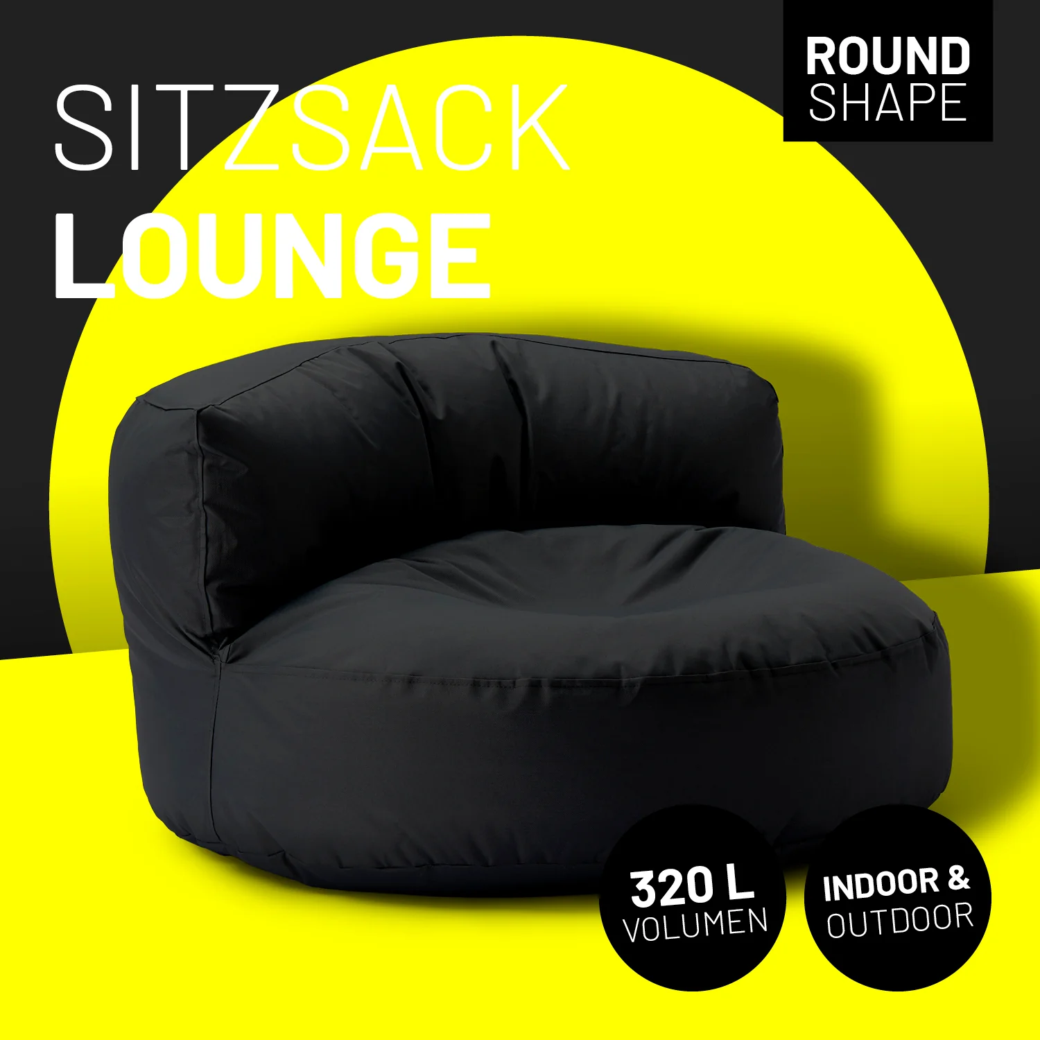 Sitzsack Lounge (320 L) - indoor & outdoor - Schwarz - Image 2