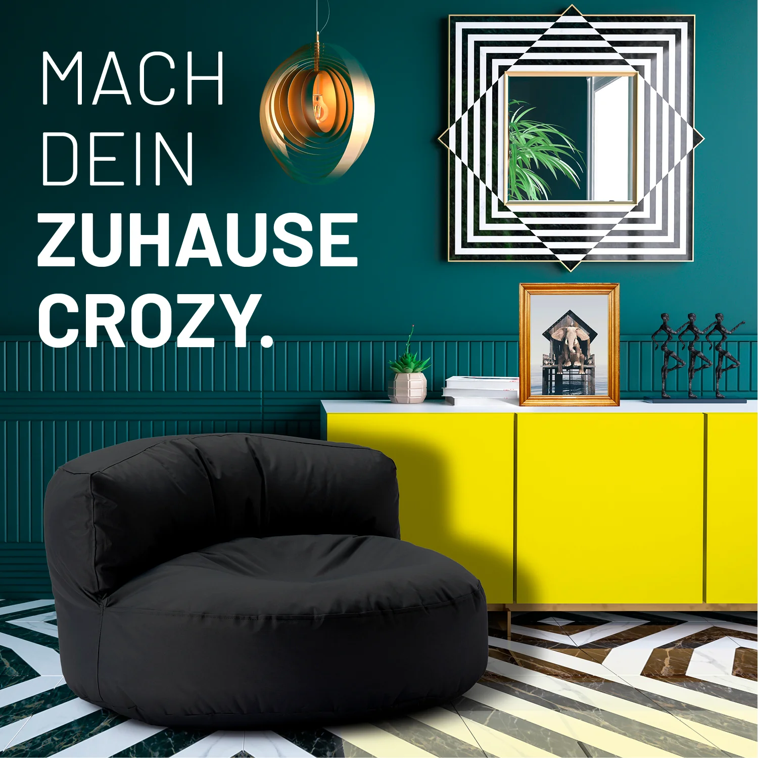 Sitzsack Lounge (320 L) - indoor & outdoor - Schwarz - Image 3