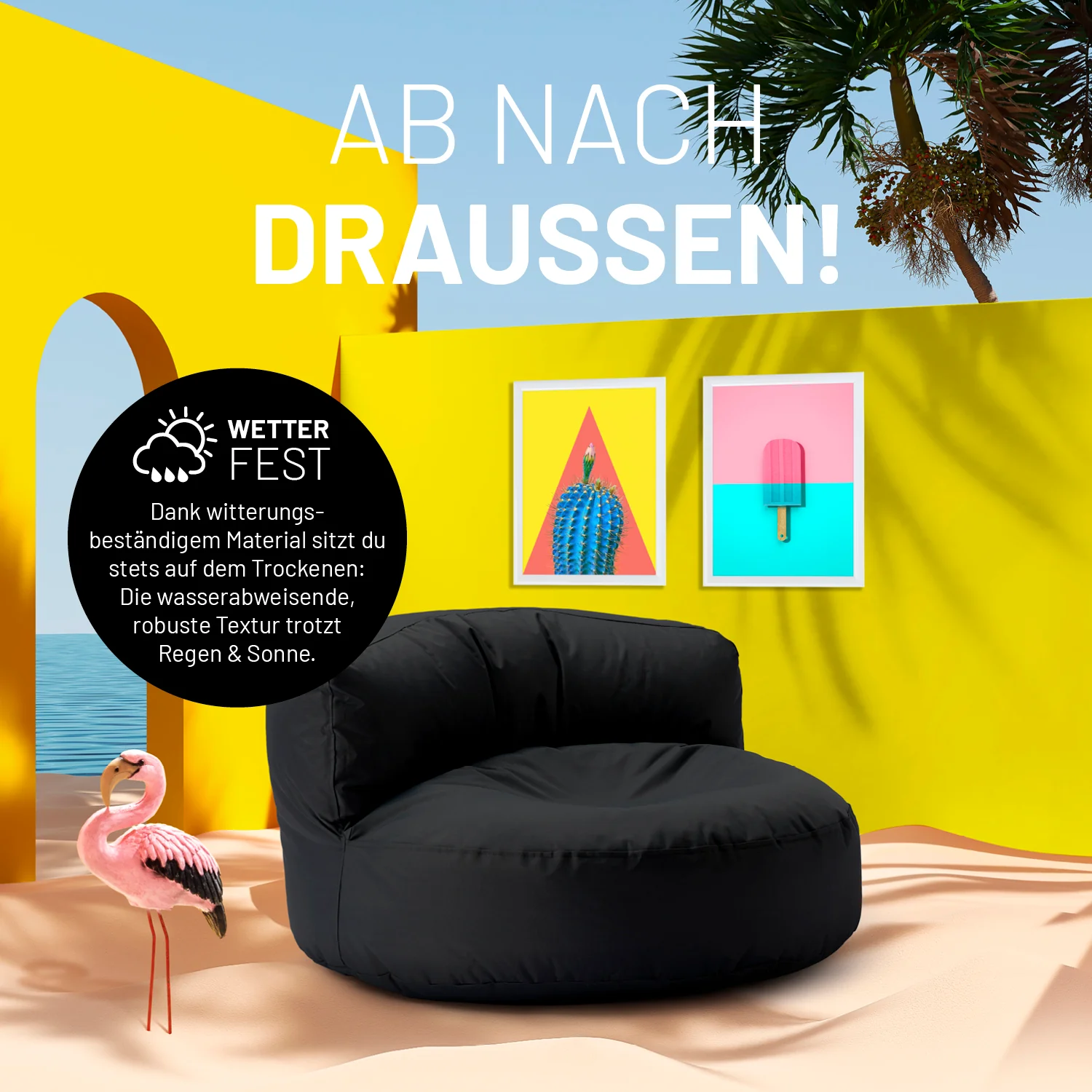Sitzsack Lounge (320 L) - indoor & outdoor - Schwarz - Image 6