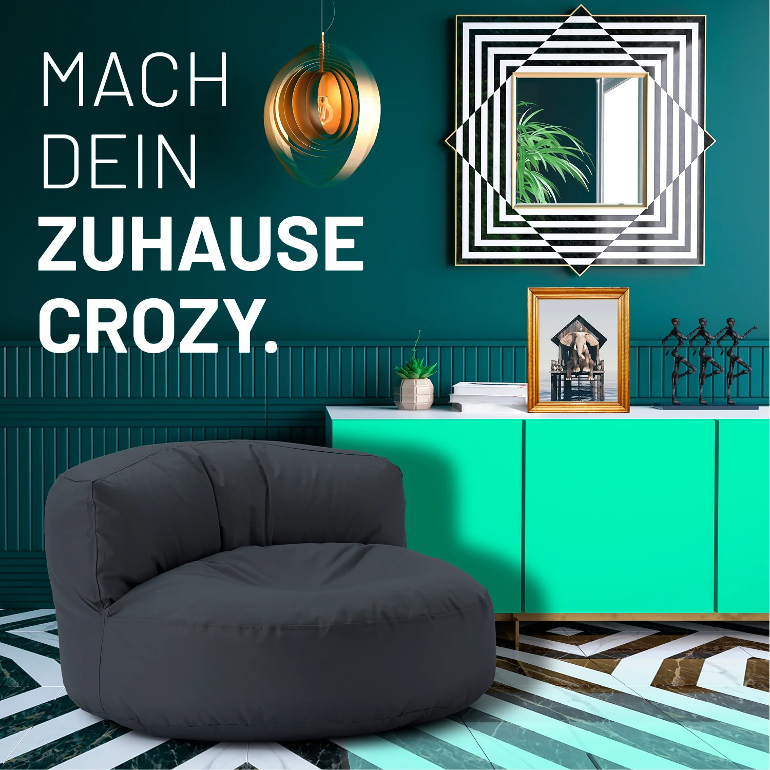 Sitzsack Lounge (320 L) - indoor & outdoor - Stahlgrau - Image 3
