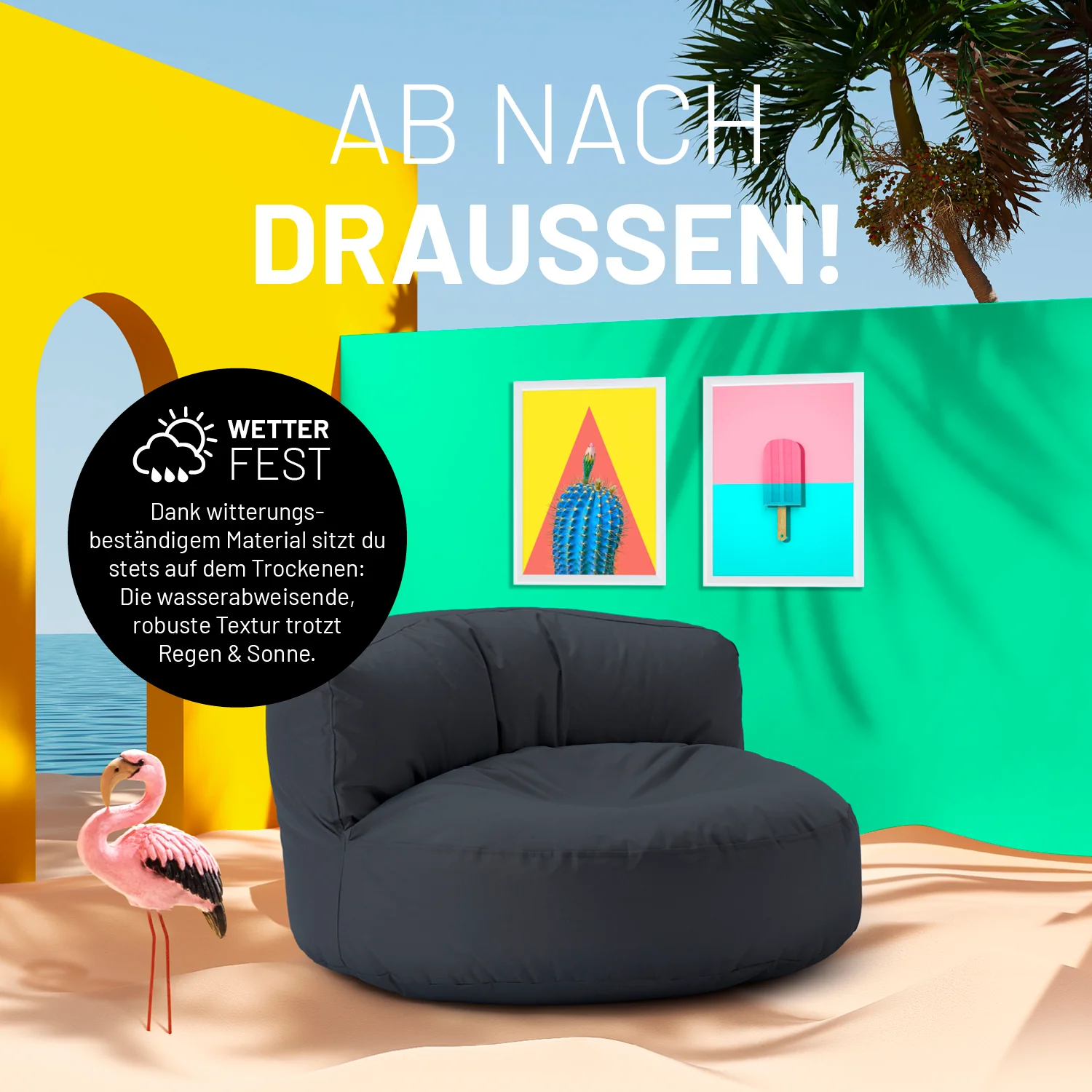 Sitzsack Lounge (320 L) - indoor & outdoor - Stahlgrau - Image 6