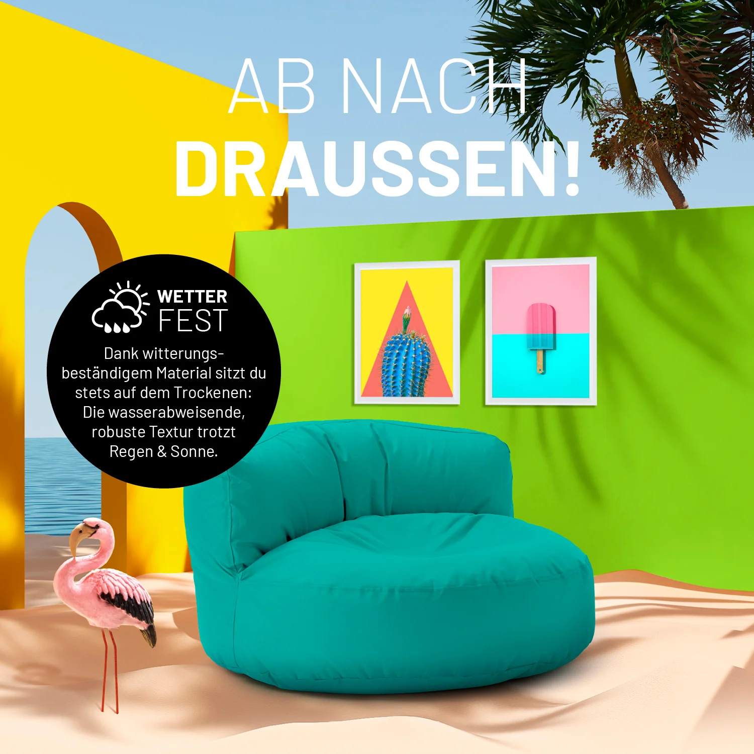 Sitzsack Lounge (320 L) - indoor & outdoor - Türkis - Image 6
