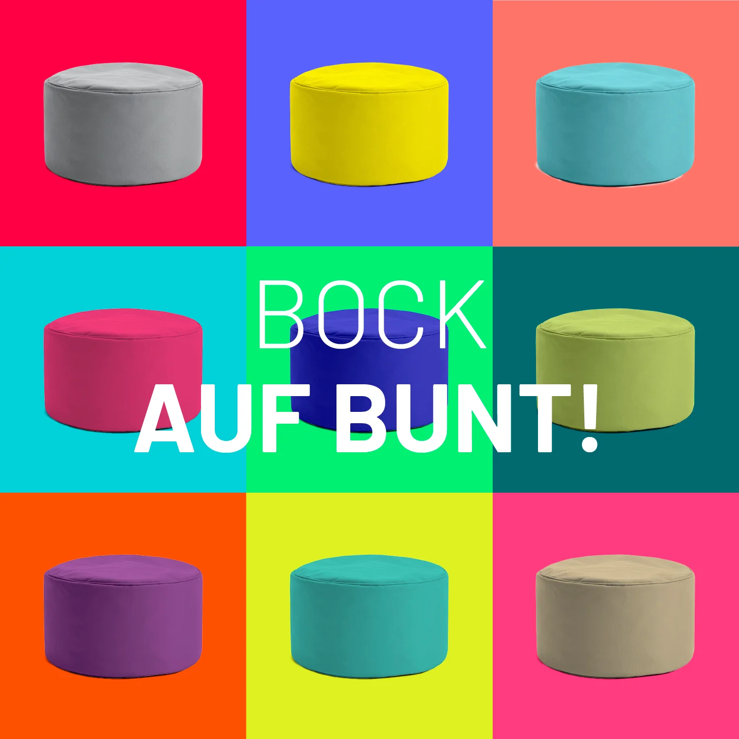 Sitzsack-Hocker/Pouf (50 L) - indoor & outdoor - Navyblau - Image 8