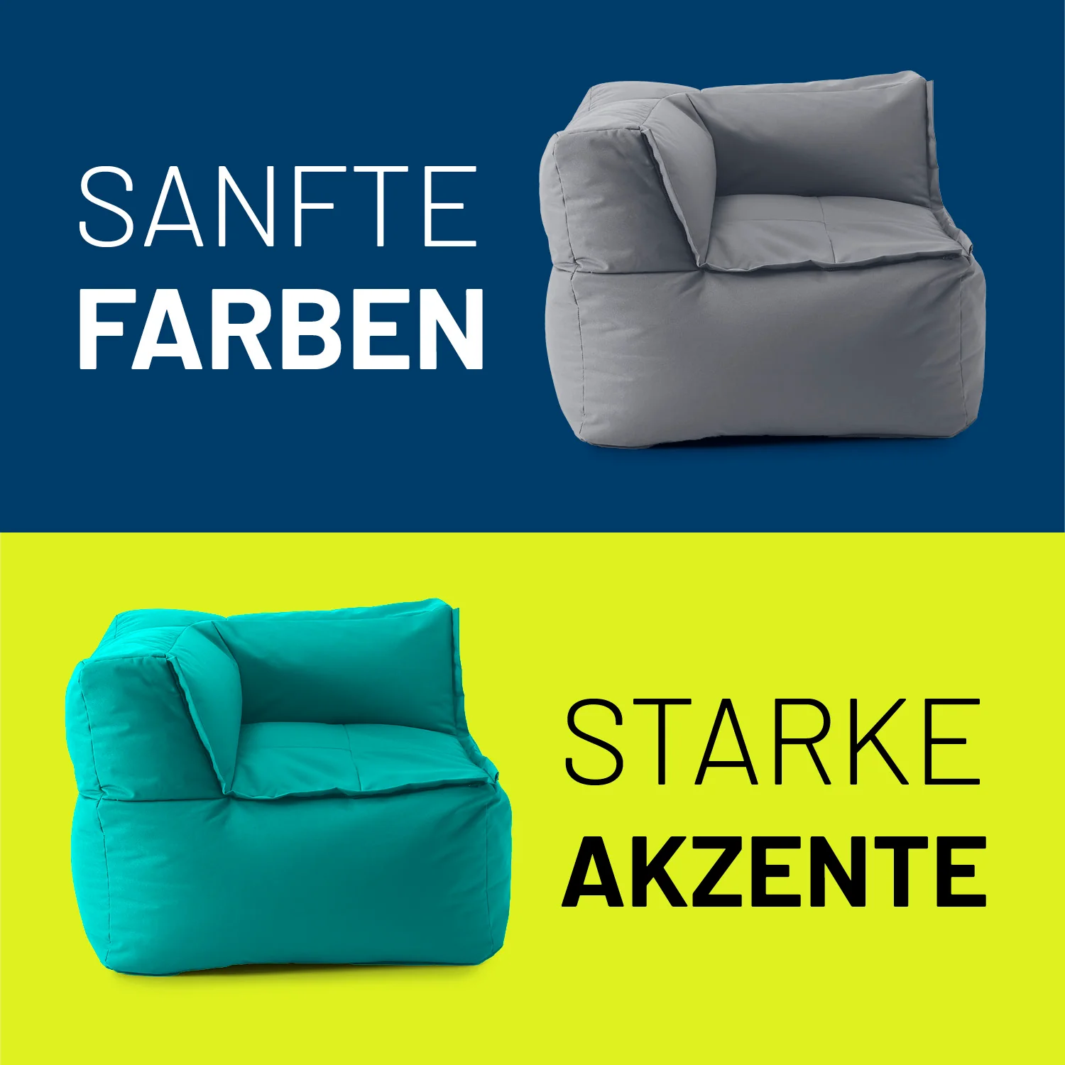 Sitzsack-Sofa Ecke (340 L) - Modulares System - indoor & outdoor - Türkis - Image 8