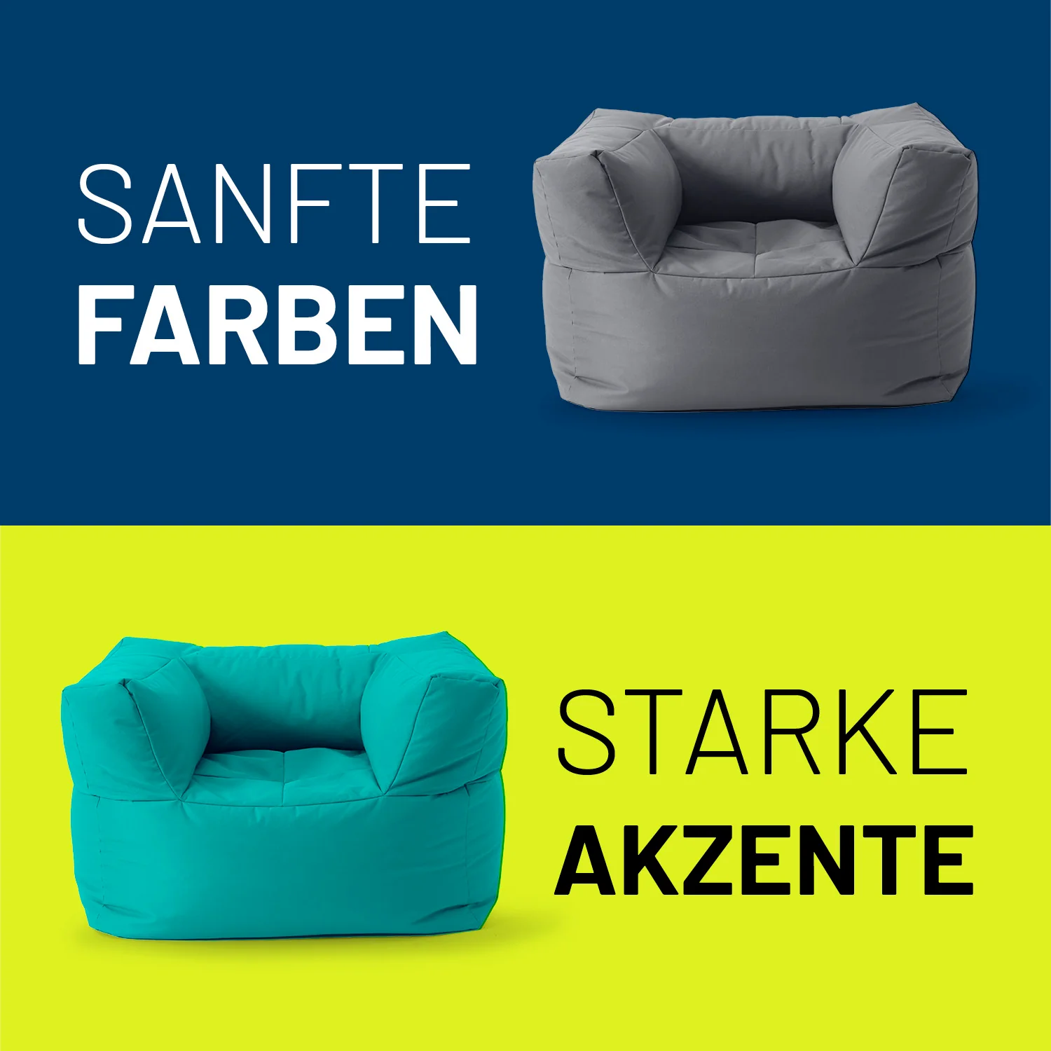 Sitzsack-Sofa Sessel (400 L) - Modulares System - indoor & outdoor - Türkis - Image 8