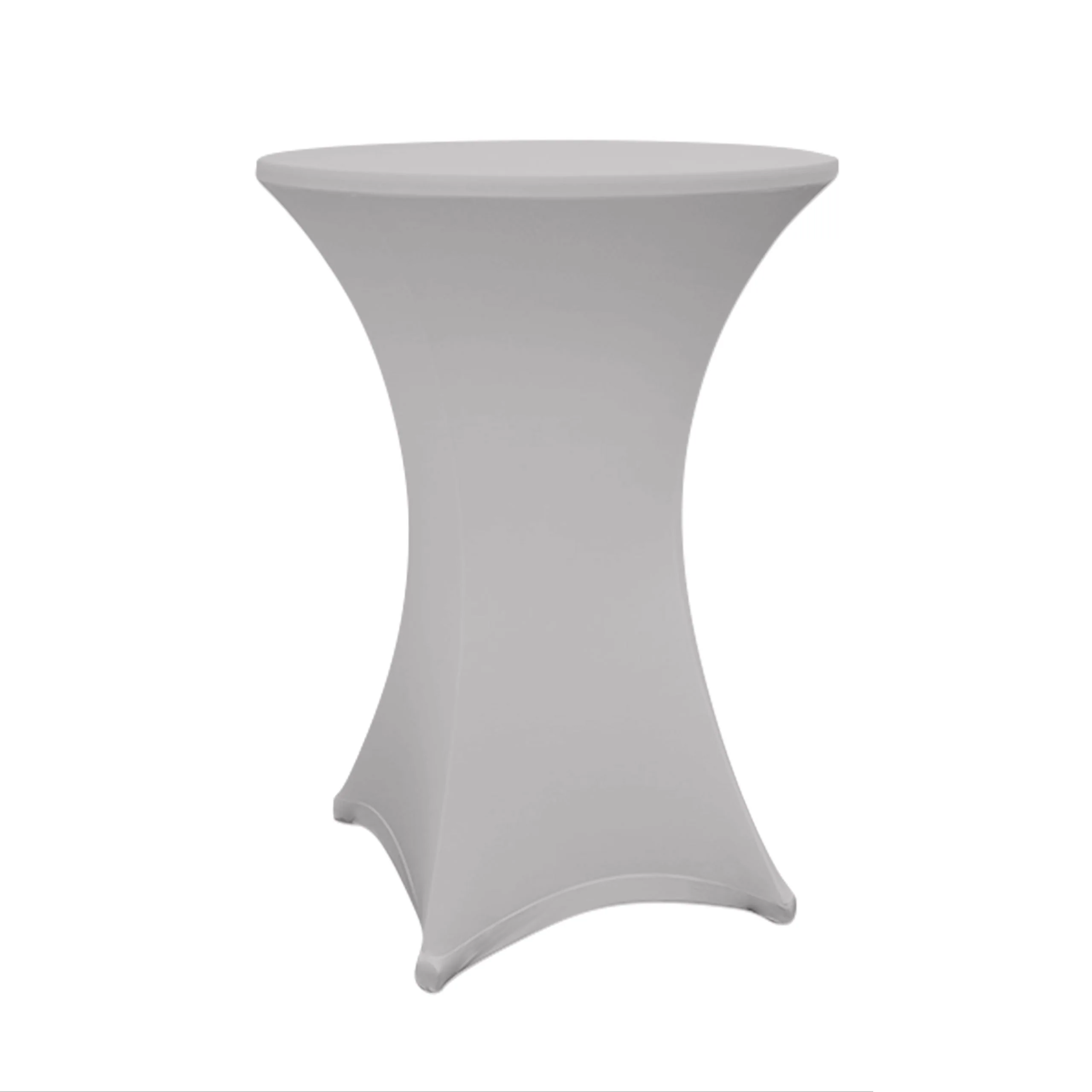 Stehtischhusse - Tisch Bezug - Husse -  Ø 80-85 cm - Silbergrau