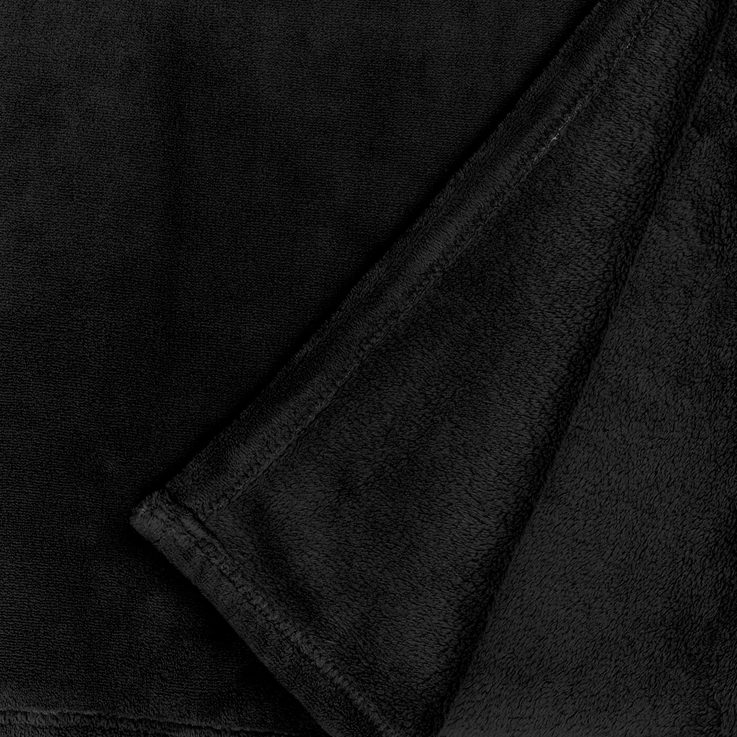 WohndeckeKuscheldecke aus weichem Coral Fleece - 220 x 240 cm - schwarz - Image 5