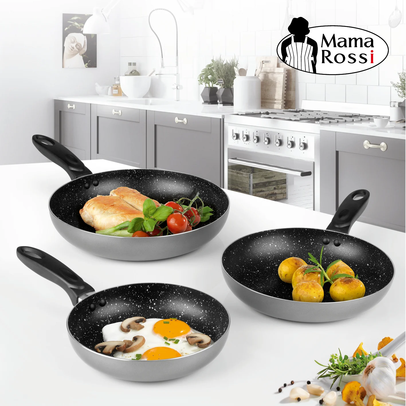 Aluminium-Pfanne mit Cool-Touch-Griff - 24 cm - anthrazit - Image 5