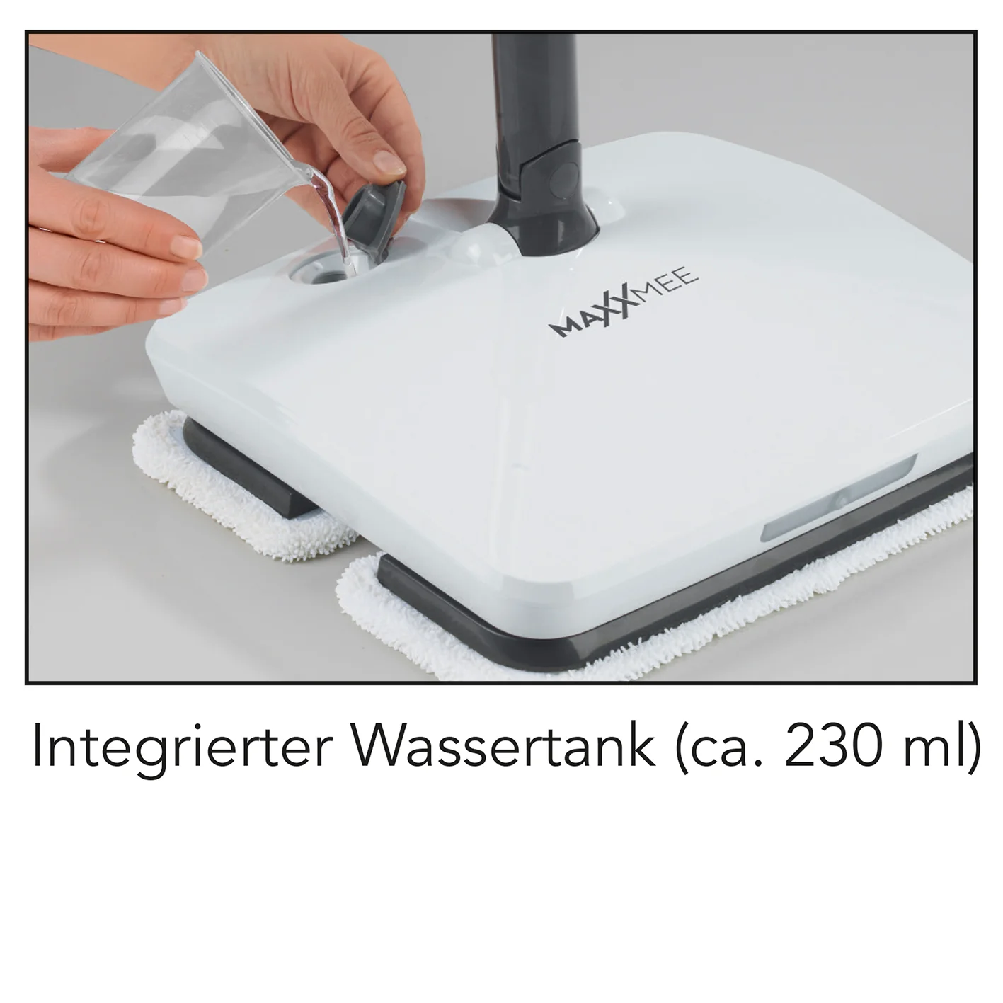 Akku-Vibrationsmopp mit Sprühfunktion - grau - Image 11