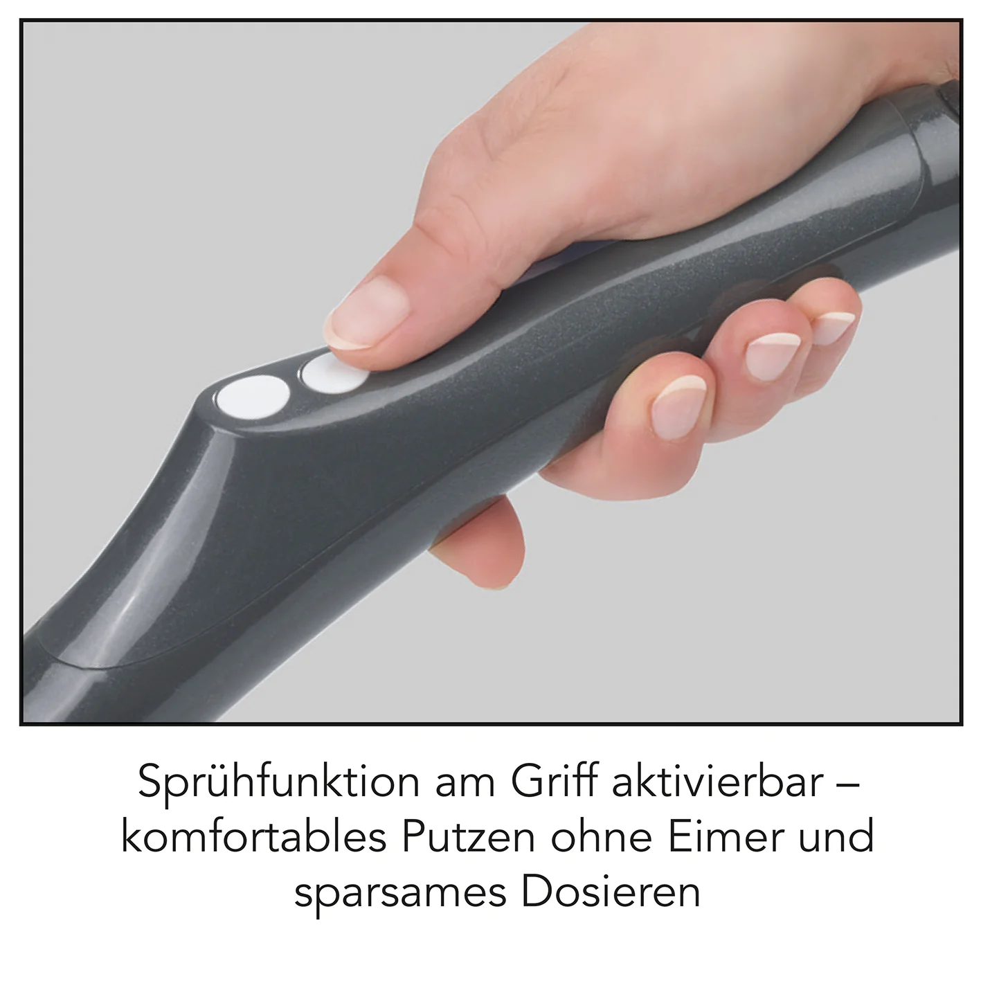 Akku-Vibrationsmopp mit Sprühfunktion - grau - Image 9