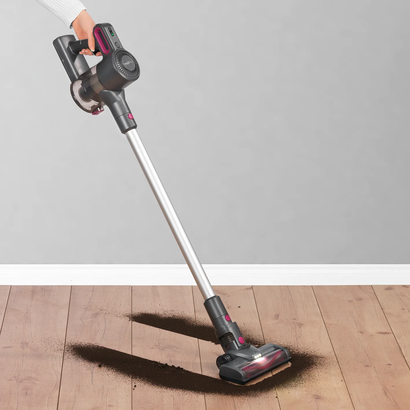 Akku-Zyklon-Staubsauger - Verlängerungsrohr auf bis ca. 80 cm - anthrazit/pink - Image 5