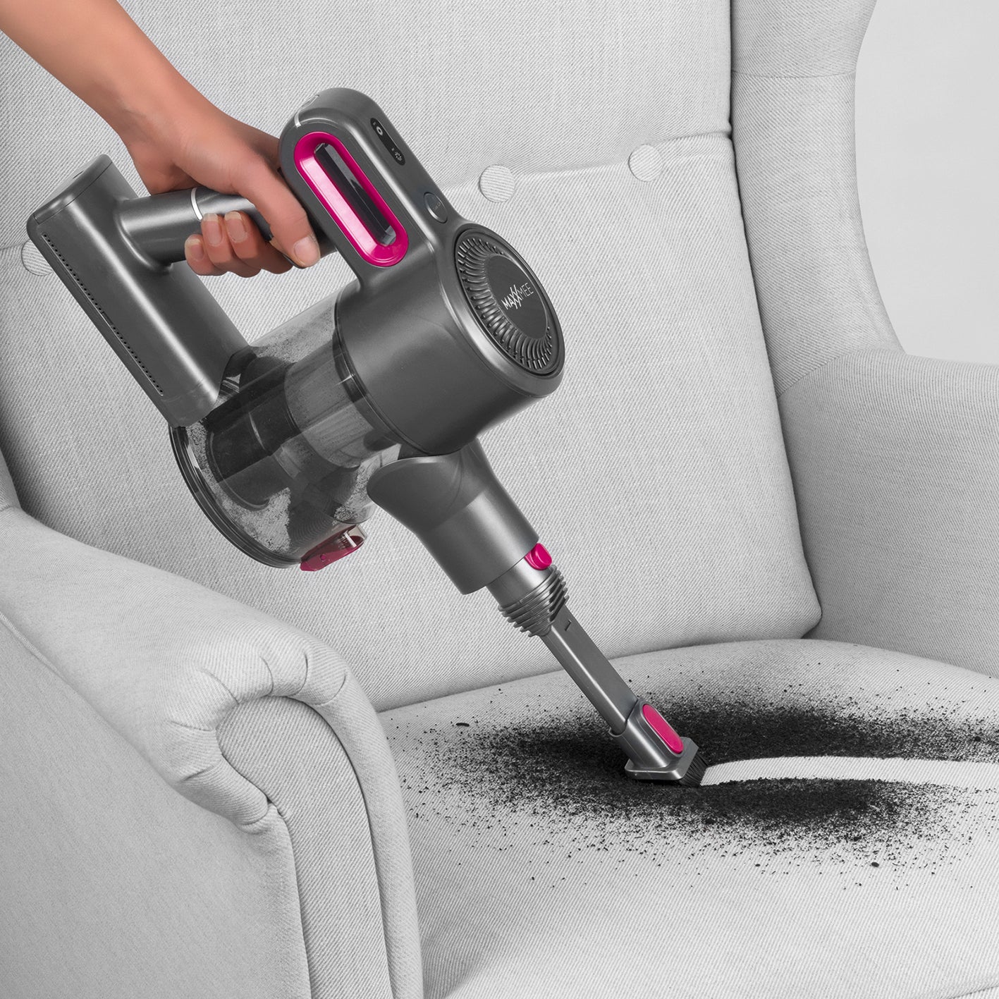 Akku-Zyklon-Staubsauger - Verlängerungsrohr auf bis ca. 80 cm - anthrazit/pink - Image 7