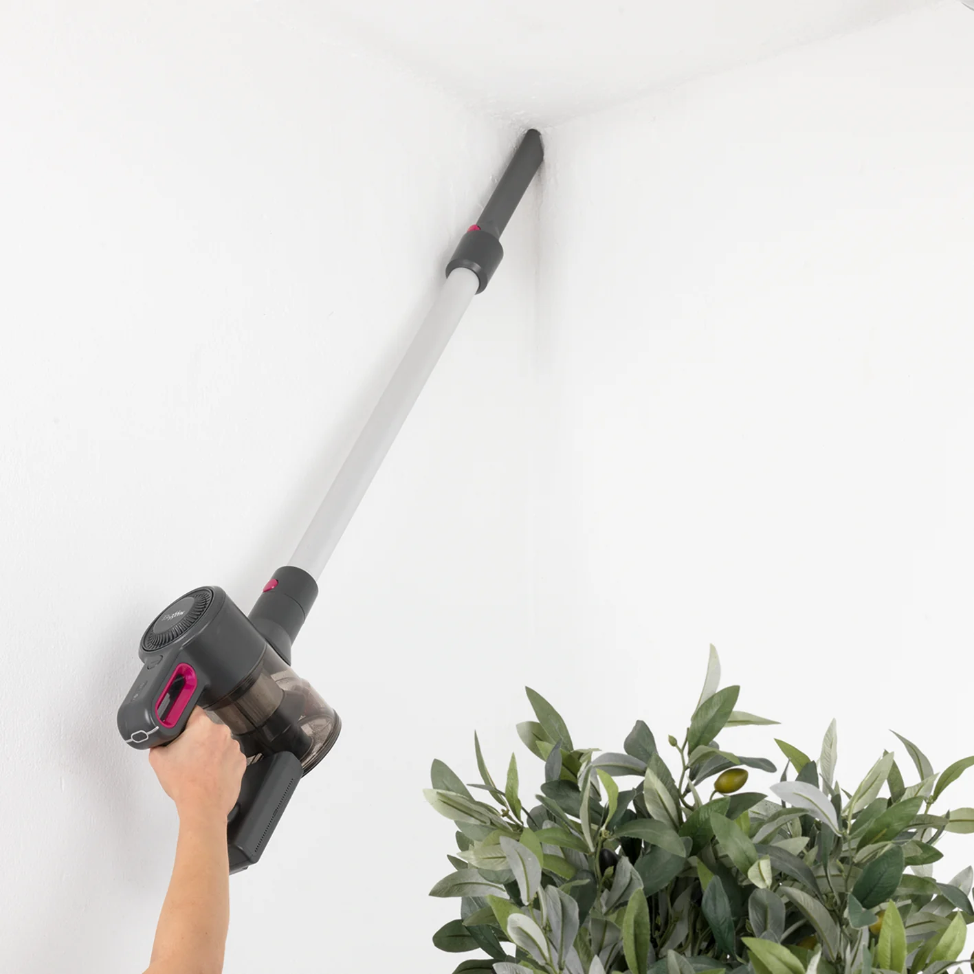 Akku-Zyklon-Staubsauger - Verlängerungsrohr auf bis ca. 80 cm - anthrazit/pink - Image 8