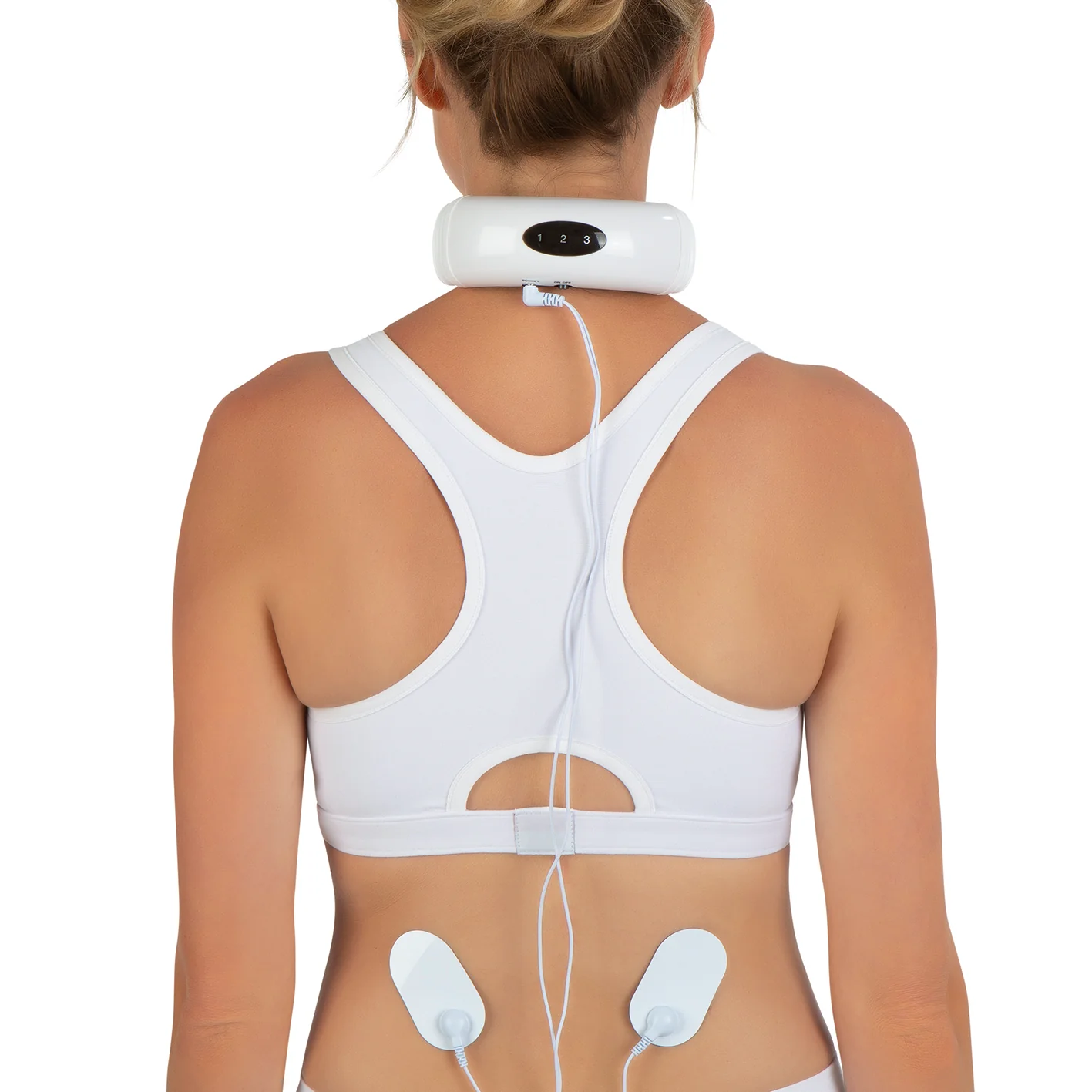 Nacken-Massagegerät EMS - 16 Intensitätsstufen - weiß/schwarz - Image 9