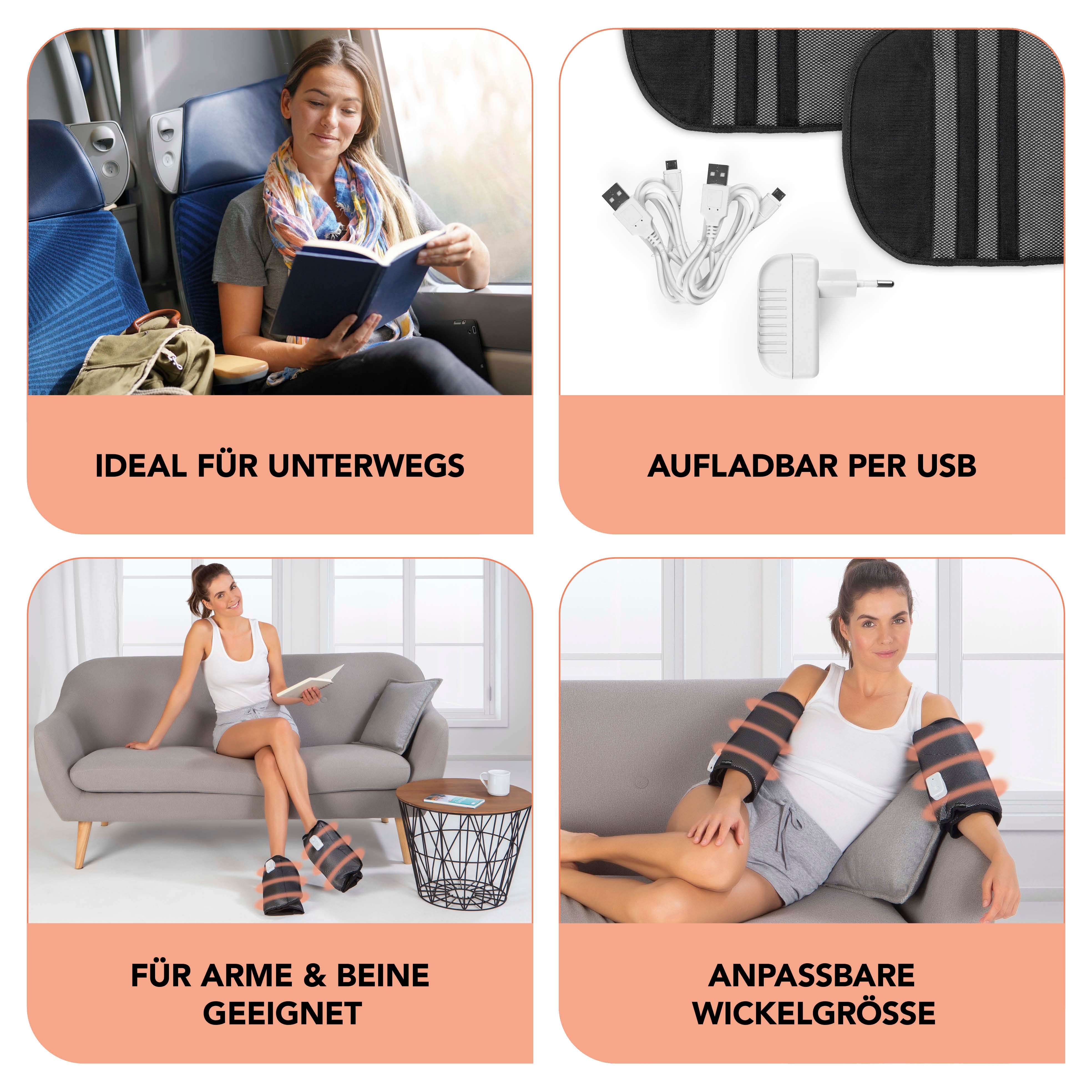 Venen-Massagegerät mit Wärmefunktion - 2 Intensitätsstufen - Image 3