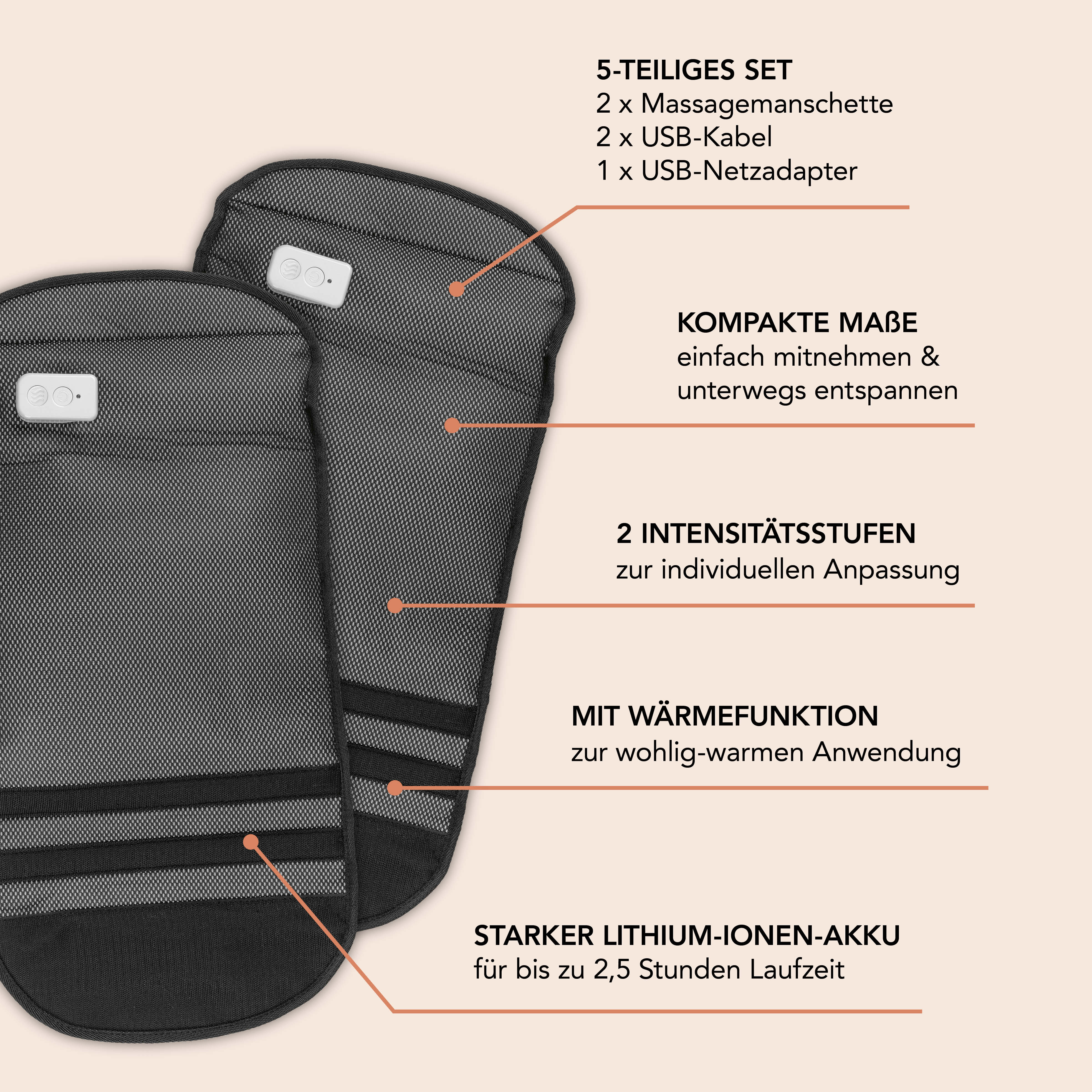 Venen-Massagegerät mit Wärmefunktion - 2 Intensitätsstufen - Image 4
