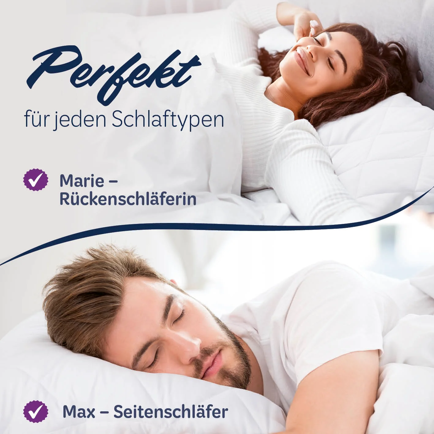 Microfaser Kopfkissen gesteppt - 80 x 80 cm - Image 3