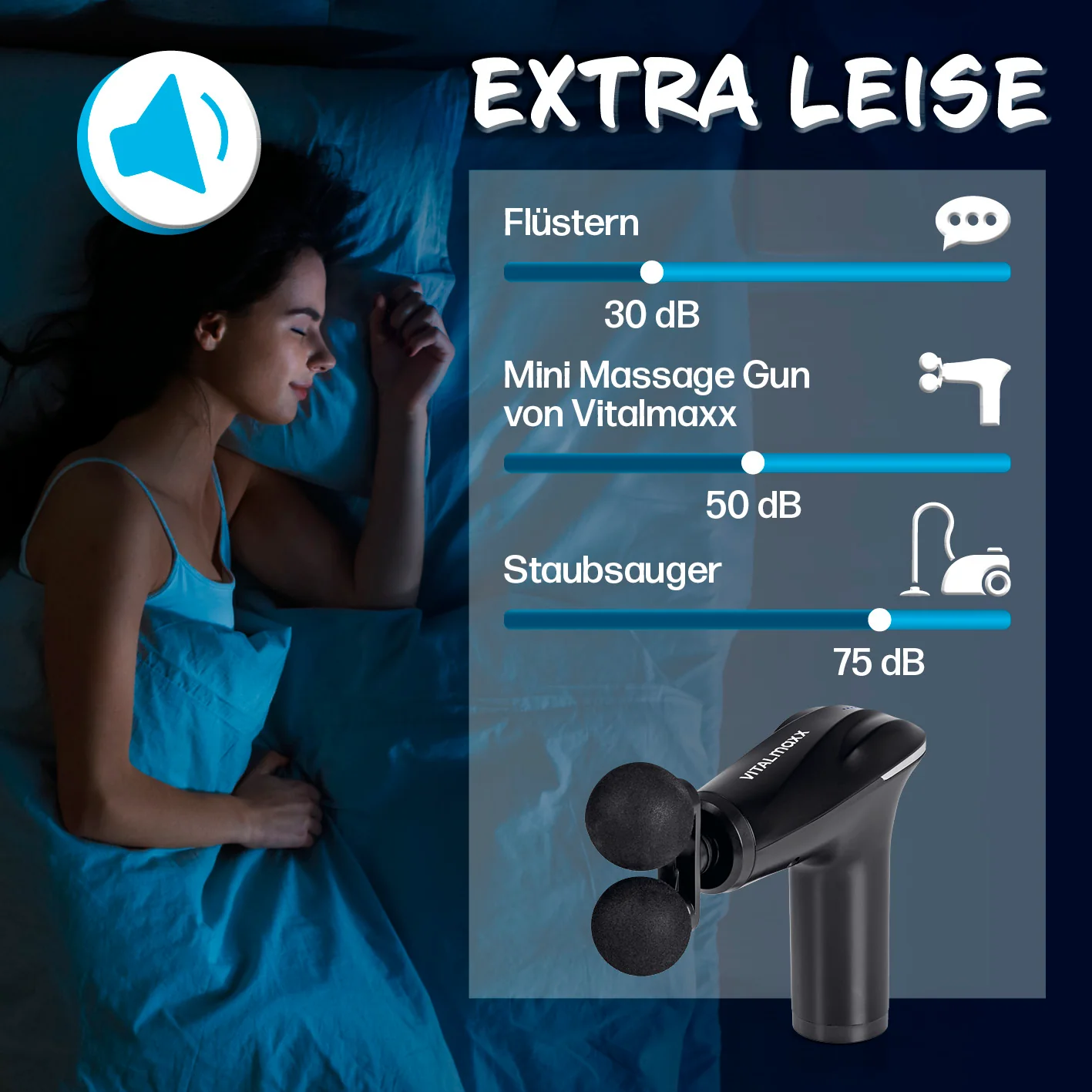 Mini Massage Gun mit 4 Aufsätzen - Image 6