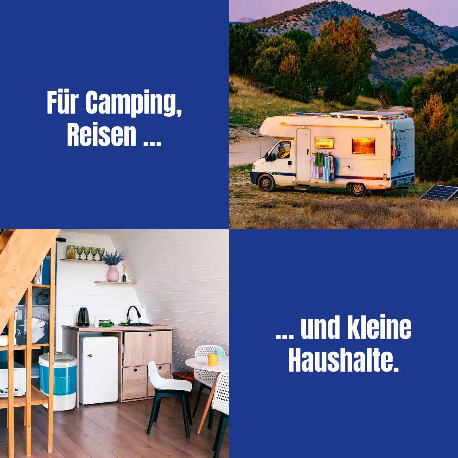 Mini-Waschmaschine - 260 Watt - weiß/blau - Image 3