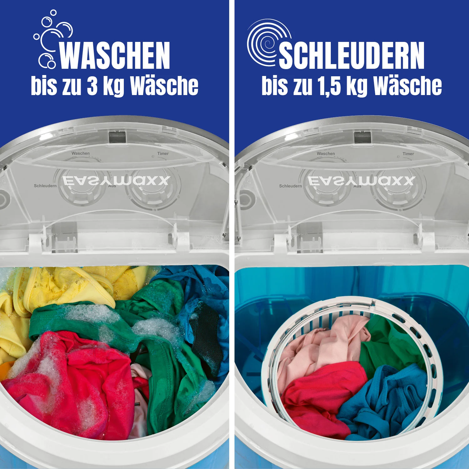 Mini-Waschmaschine - 260 Watt - weiß/blau - Image 5
