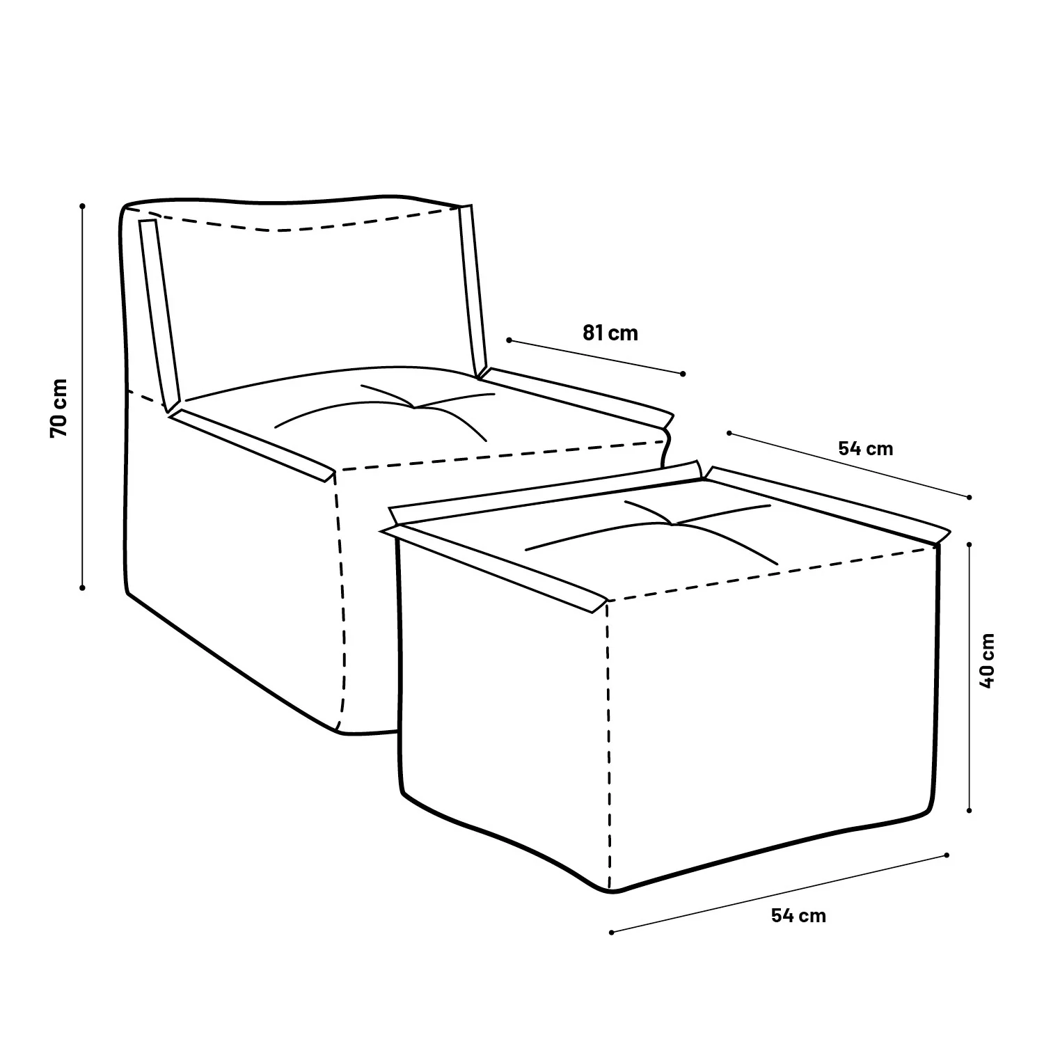 Modulares Lounge Set (2-tlg.) - Modulares System - indoor & outdoor - Navyblau - Image 9