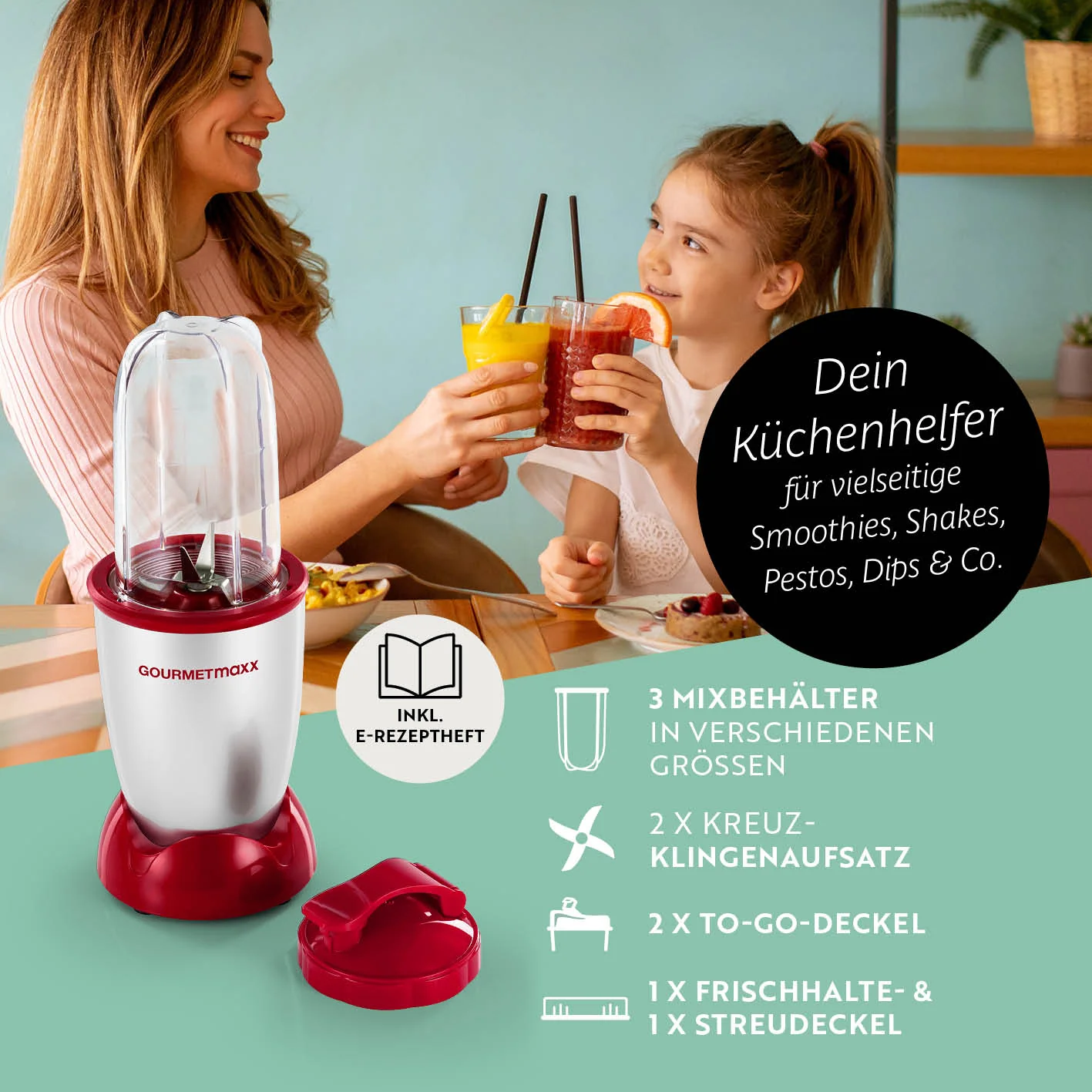 Mr. Magic Power 400 Pro mit Zubehörset L - Silber/Rot - Image 3