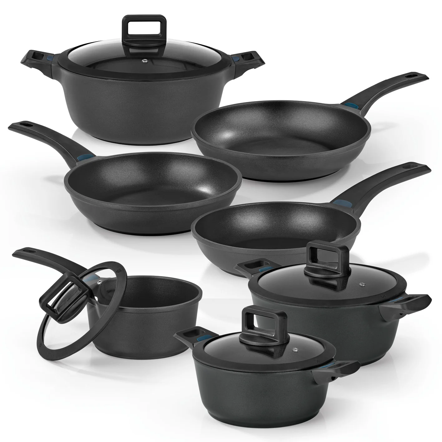 Aluguss-Topf- und Pfannen-Set - 11-teilig