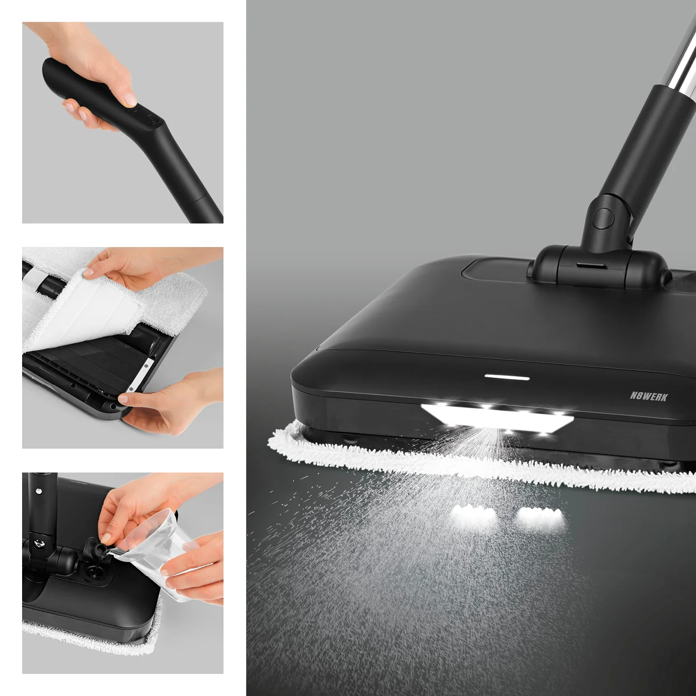 Akku-Vibrationsmopp Midnight Black Edition - Image 3