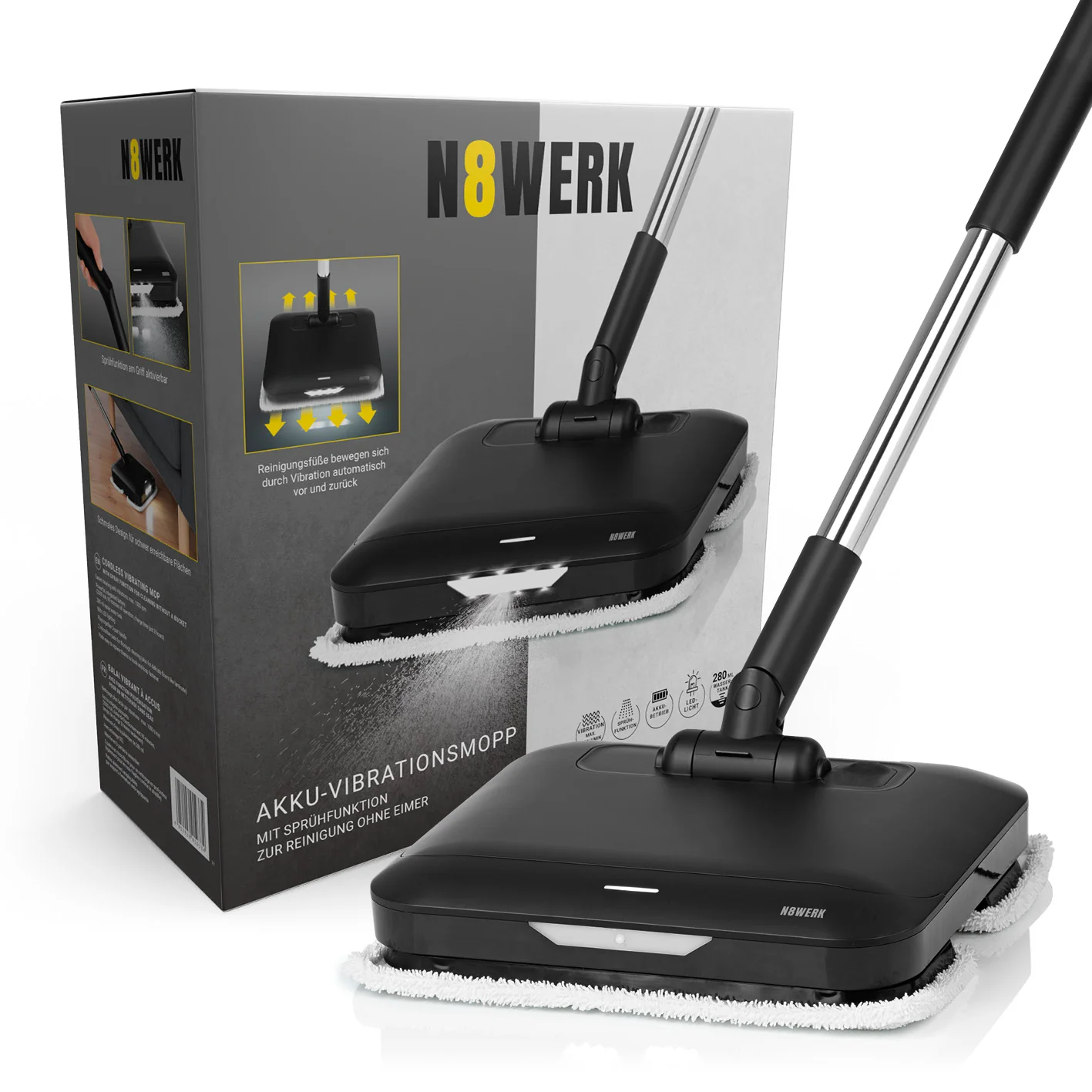 Akku-Vibrationsmopp Midnight Black Edition - Image 7