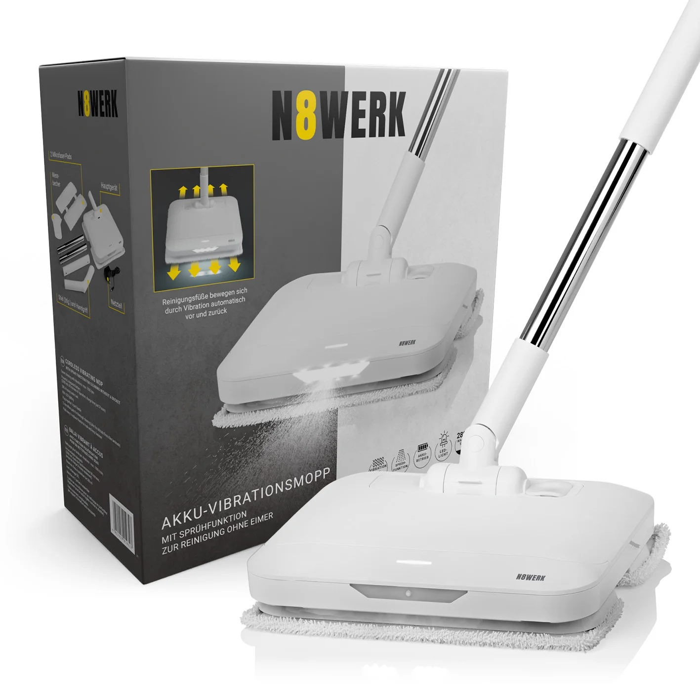 Akku-Vibrationsmopp Moonlight White Edition - Image 7