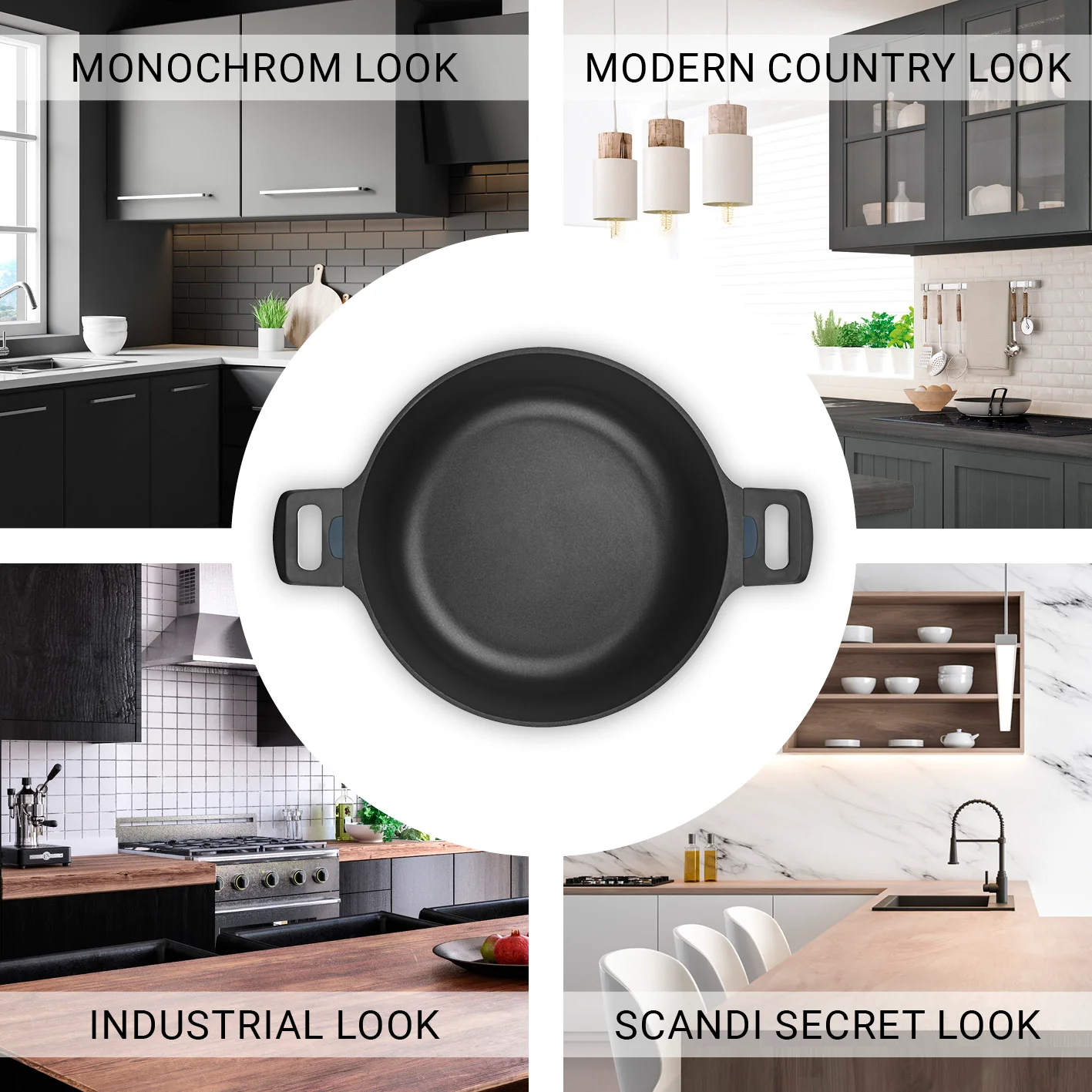 Aluguss-Topf-Set in der Midnight Edition | 8-teilig - Image 2