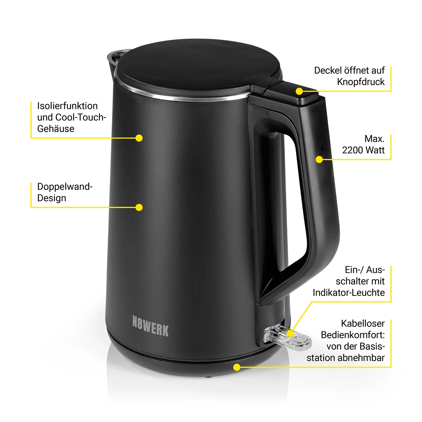 Wasserkocher in der Midnight Edition - Fassungsvermögen 1,5 Liter - Image 10