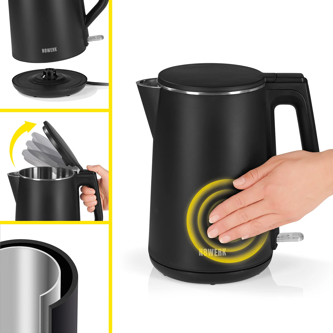 Wasserkocher in der Midnight Edition - Fassungsvermögen 1,5 Liter - Image 5