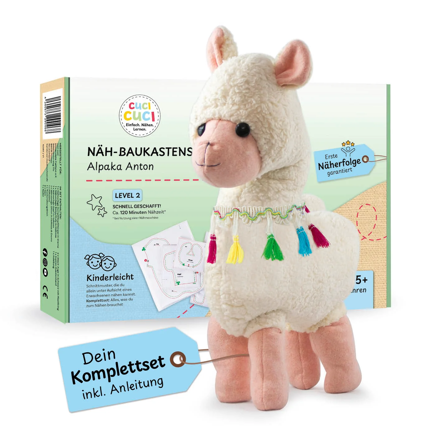 Näh-Baukastenset - 4 Motive Alpaka, Herz, Einhorn & Pferd - Image 2