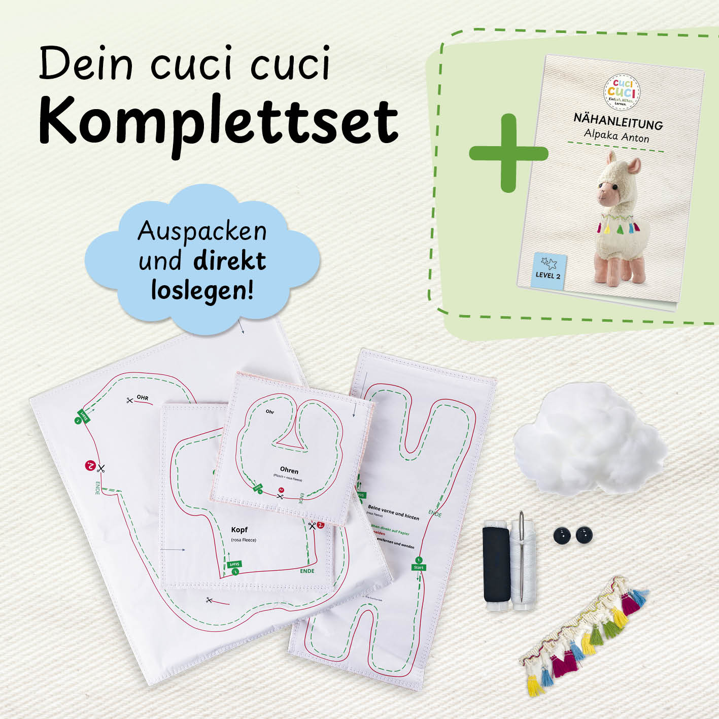 Näh-Baukastenset Motiv Alpaka Anton - Image 5