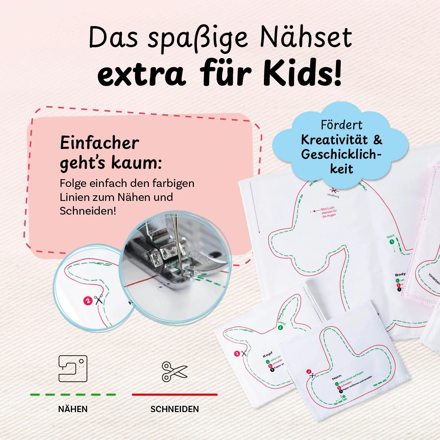 Näh-Baukastenset Motiv Einhorrn Elly - Image 3