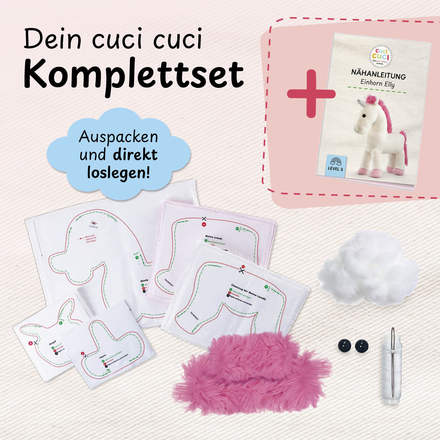 Näh-Baukastenset Motiv Einhorrn Elly - Image 5