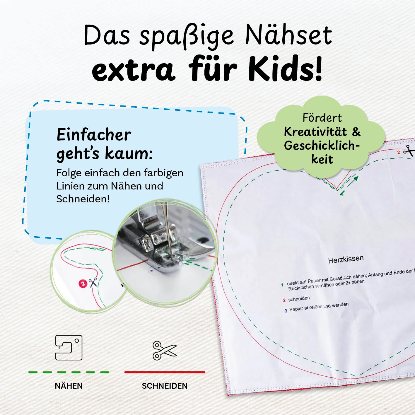 Näh-Baukastenset Motiv Herz Liebling - Image 3