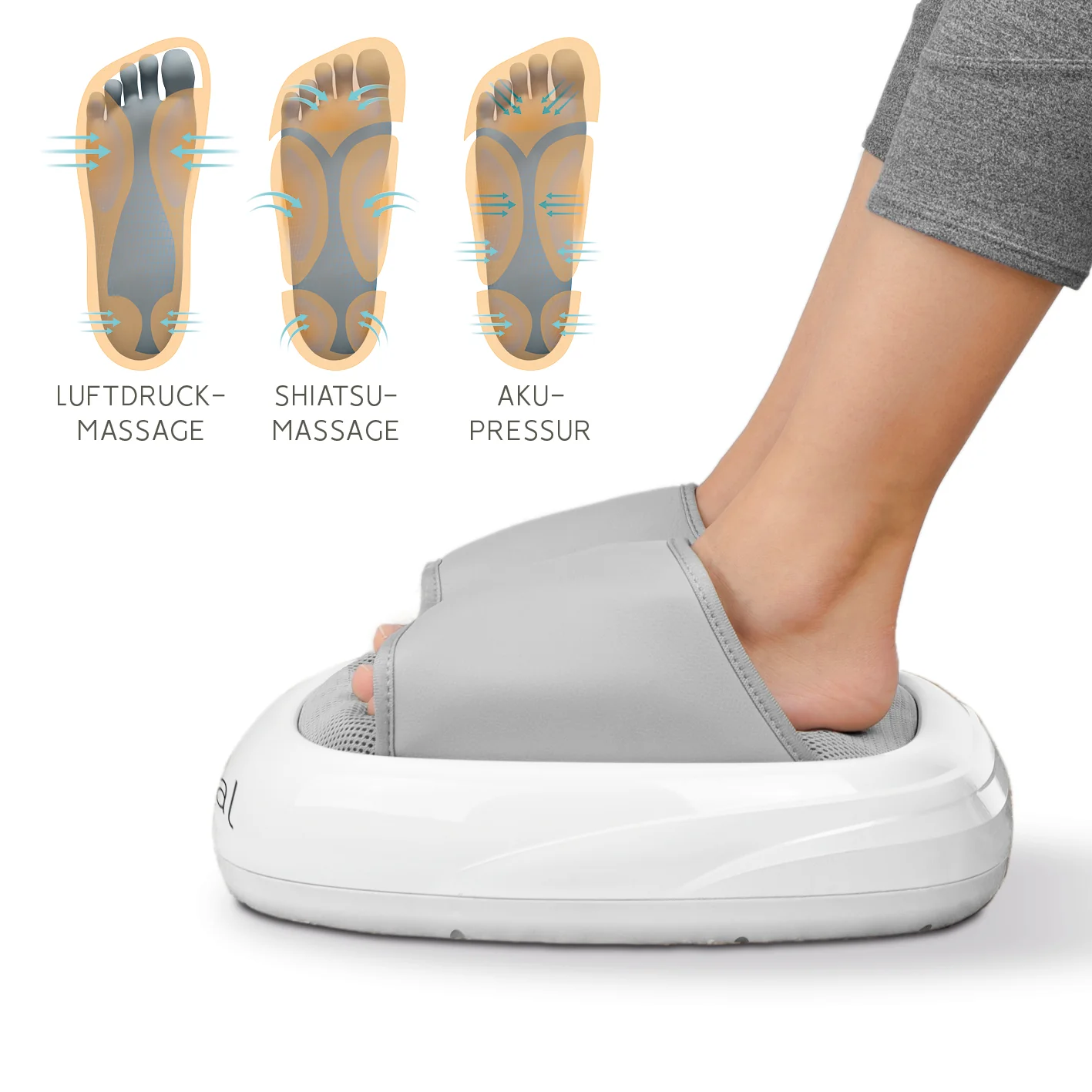Fuß-Massagegerät Akupressur - weiß/grau - Image 2