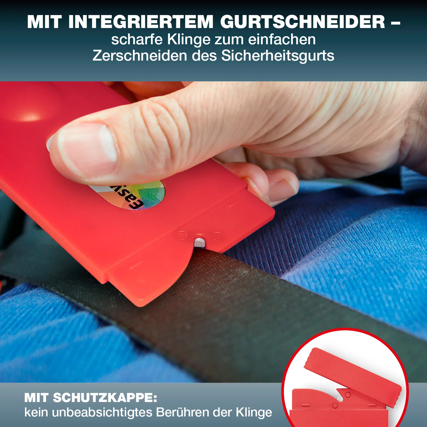Notfall-Rettungswerkzeug im Kartenformat mit Gurtschneider - Image 6