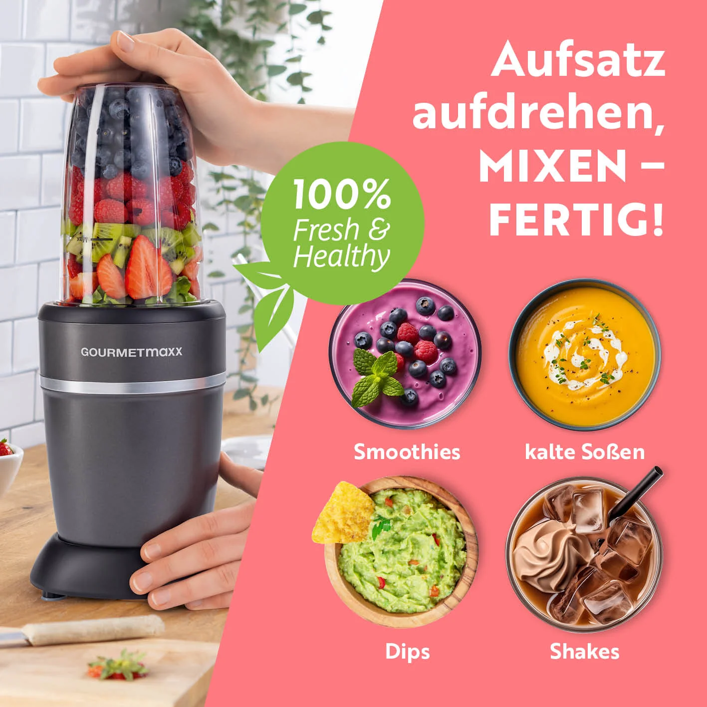 Nutrition Mixer Pro 1.000 mit Zubehörset L - Anthrazit/Schwarz - Image 5