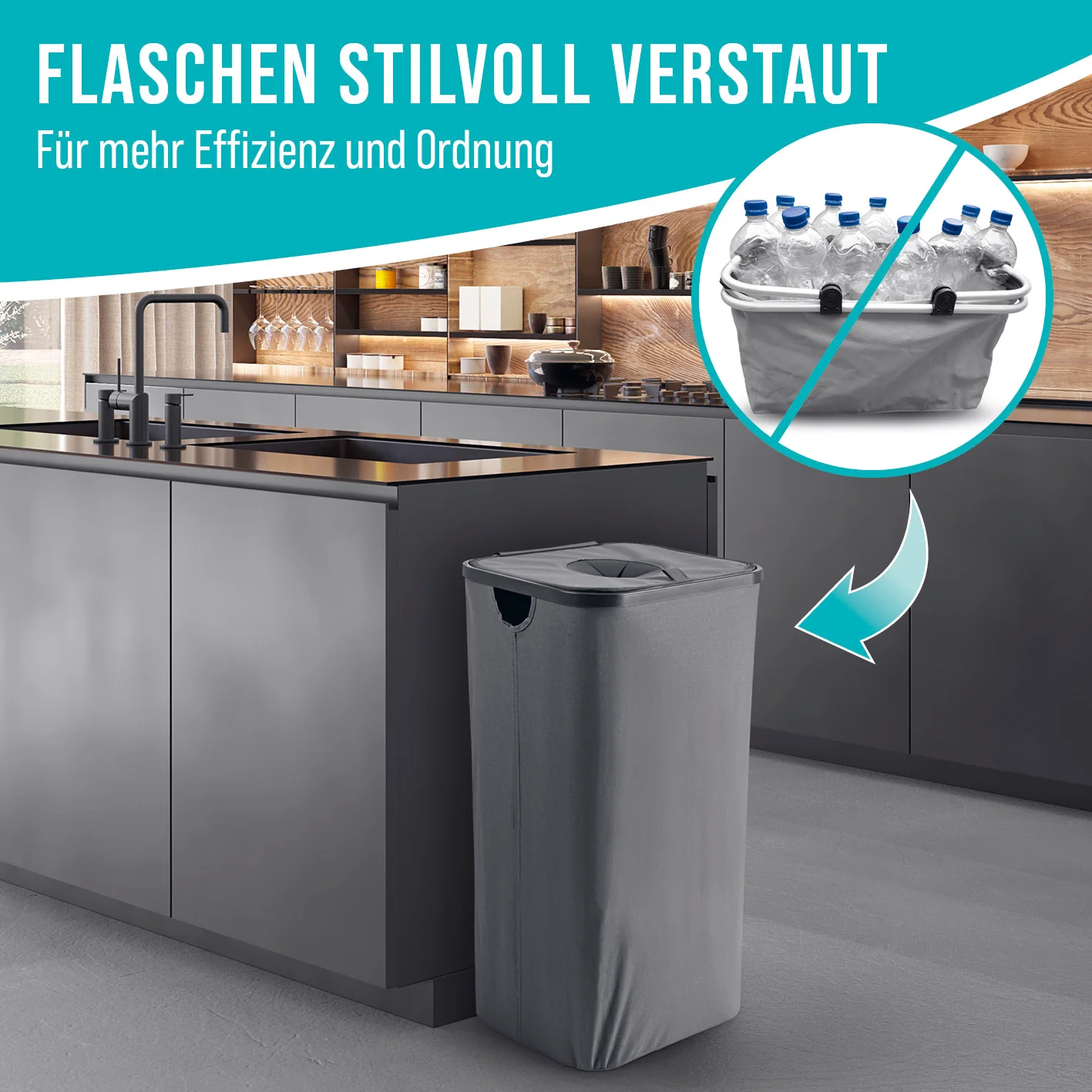 Pfandflaschen-Sammelbehälter - Anthrazit - Image 2